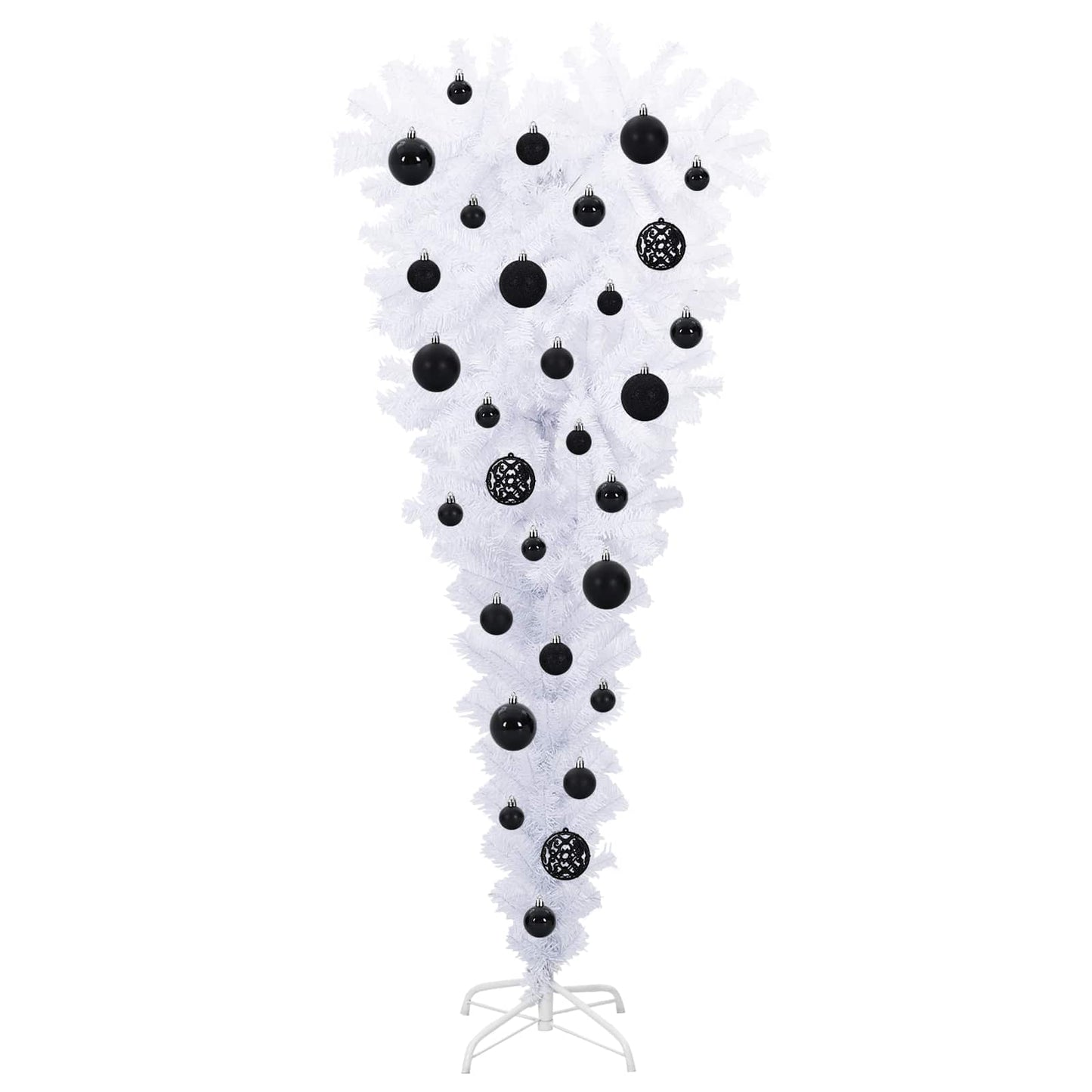 Kunstigt juletræ med 150 LED'er Hvid 120 cm PVC og Stål