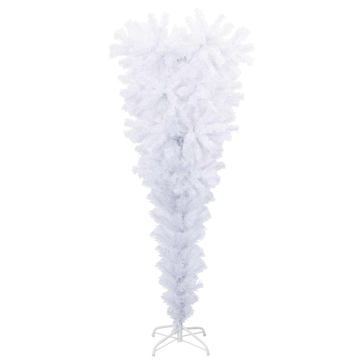 Kunstigt juletræ med 150 LED'er Hvid 120 cm PVC og Stål