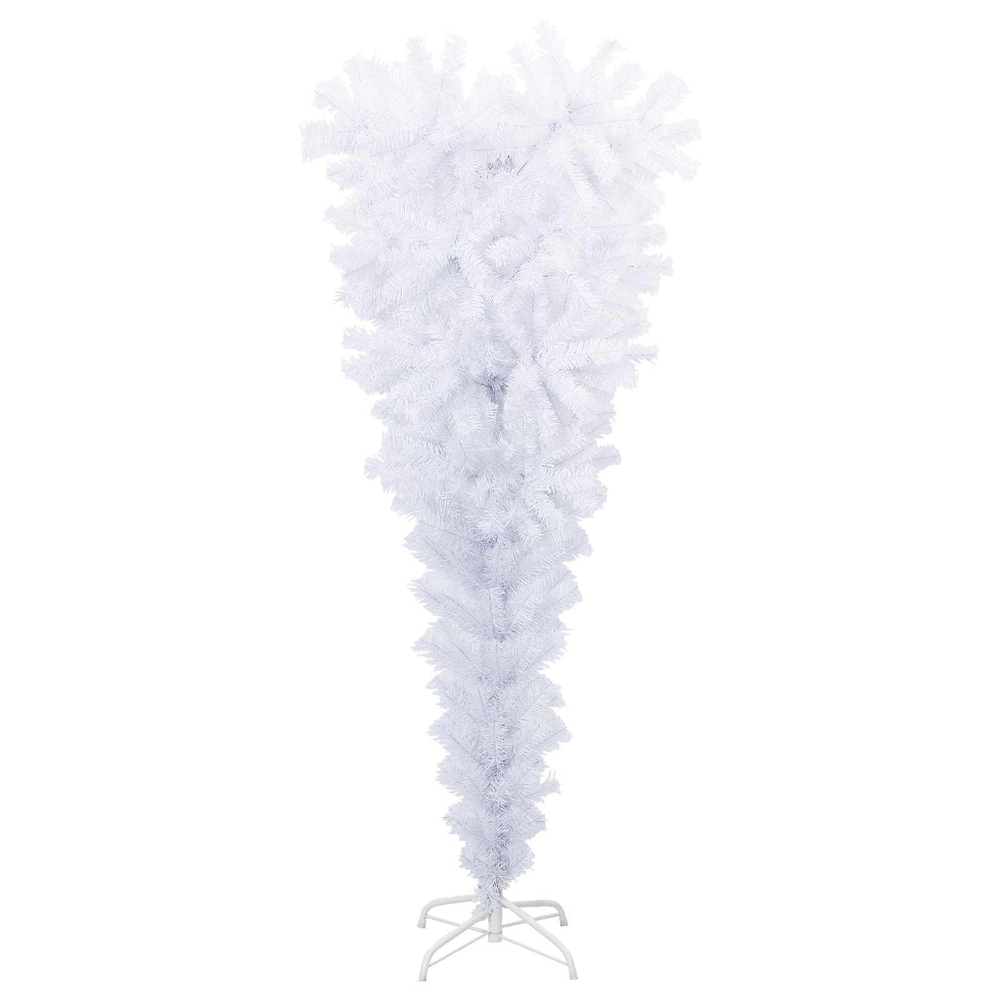 Kunstigt juletræ med 150 LED'er Hvid 120 cm PVC og Stål