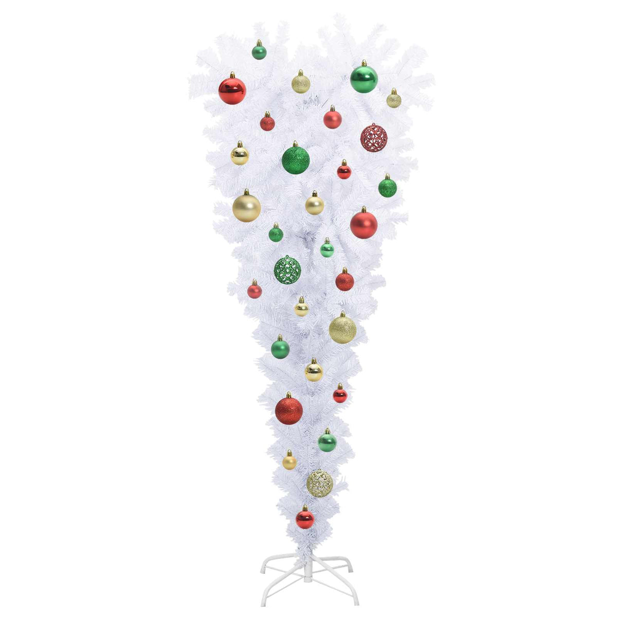 Kunstigt juletræ med 150 LED'er Hvid 120 cm PVC og Stål