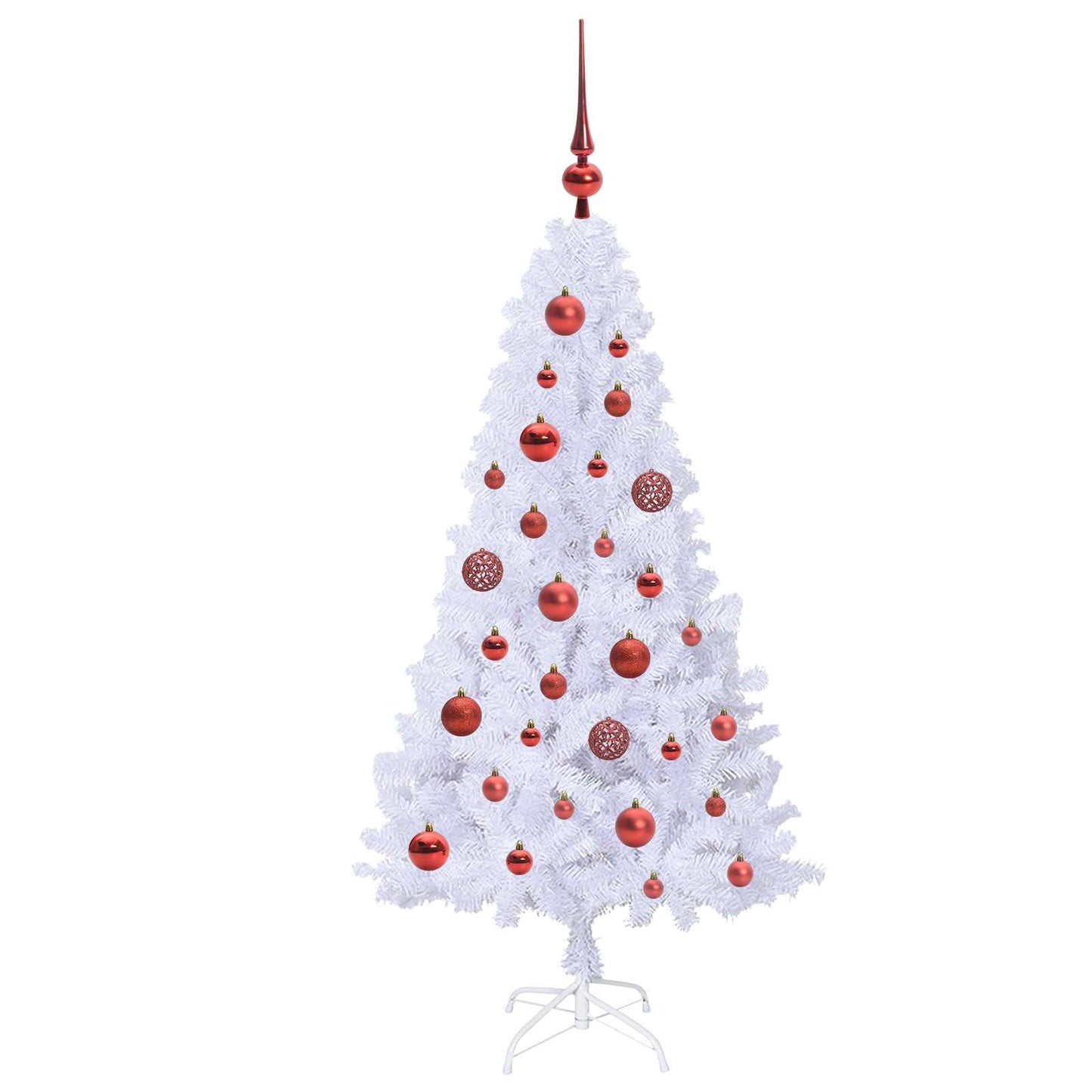Kunstigt juletræ Hvid 120 cm PVC og Stål