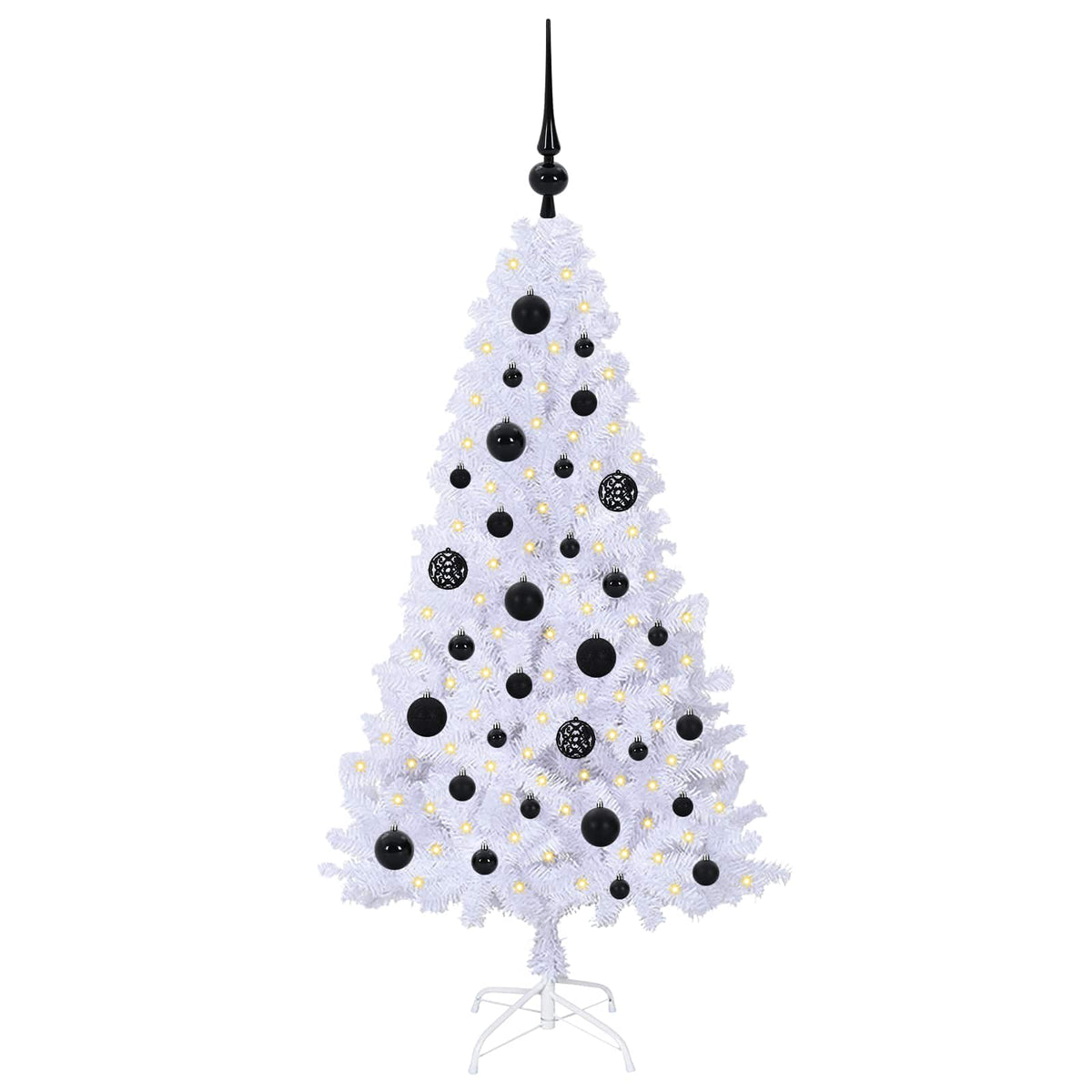 Kunstigt juletræ Hvid 120 cm PVC og Stål