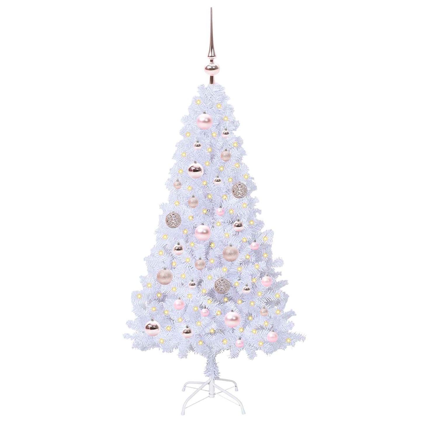 Kunstigt juletræ Hvid 120 cm PVC og Stål