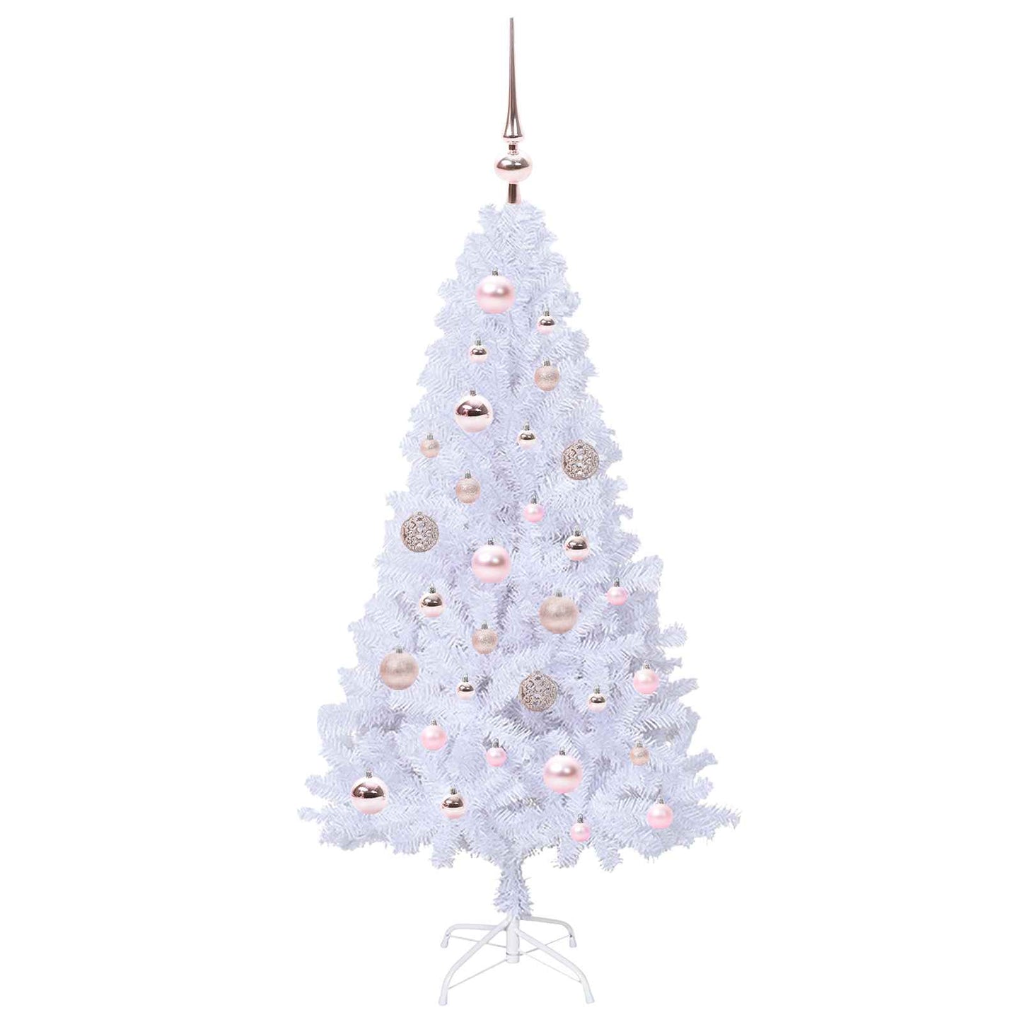 Kunstigt juletræ Hvid 120 cm PVC og Stål