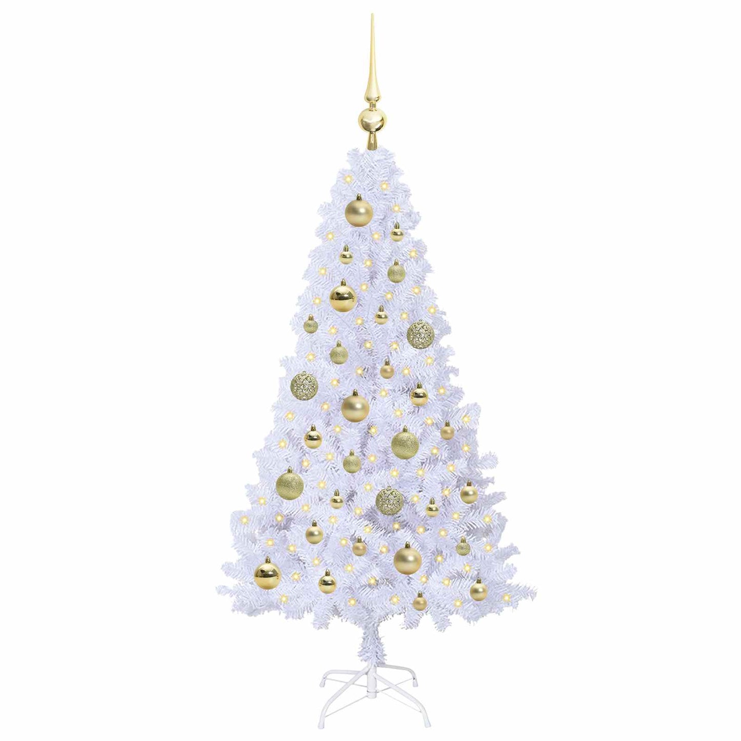 Kunstigt juletræ Hvid 120 cm PVC og Stål