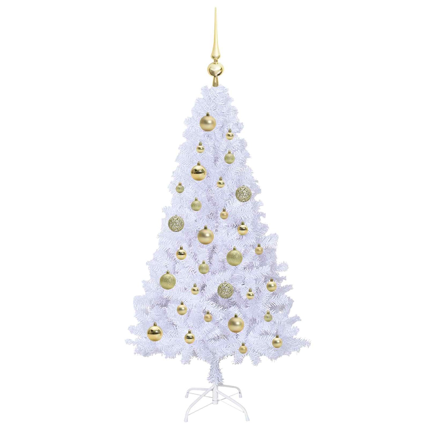 Kunstigt juletræ Hvid 120 cm PVC og Stål