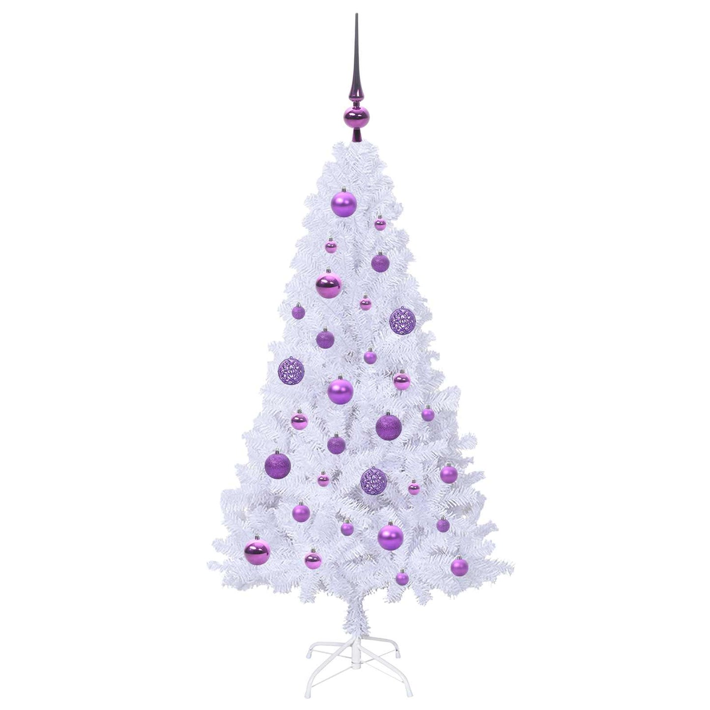 Kunstigt juletræ Hvid 120 cm PVC og Stål