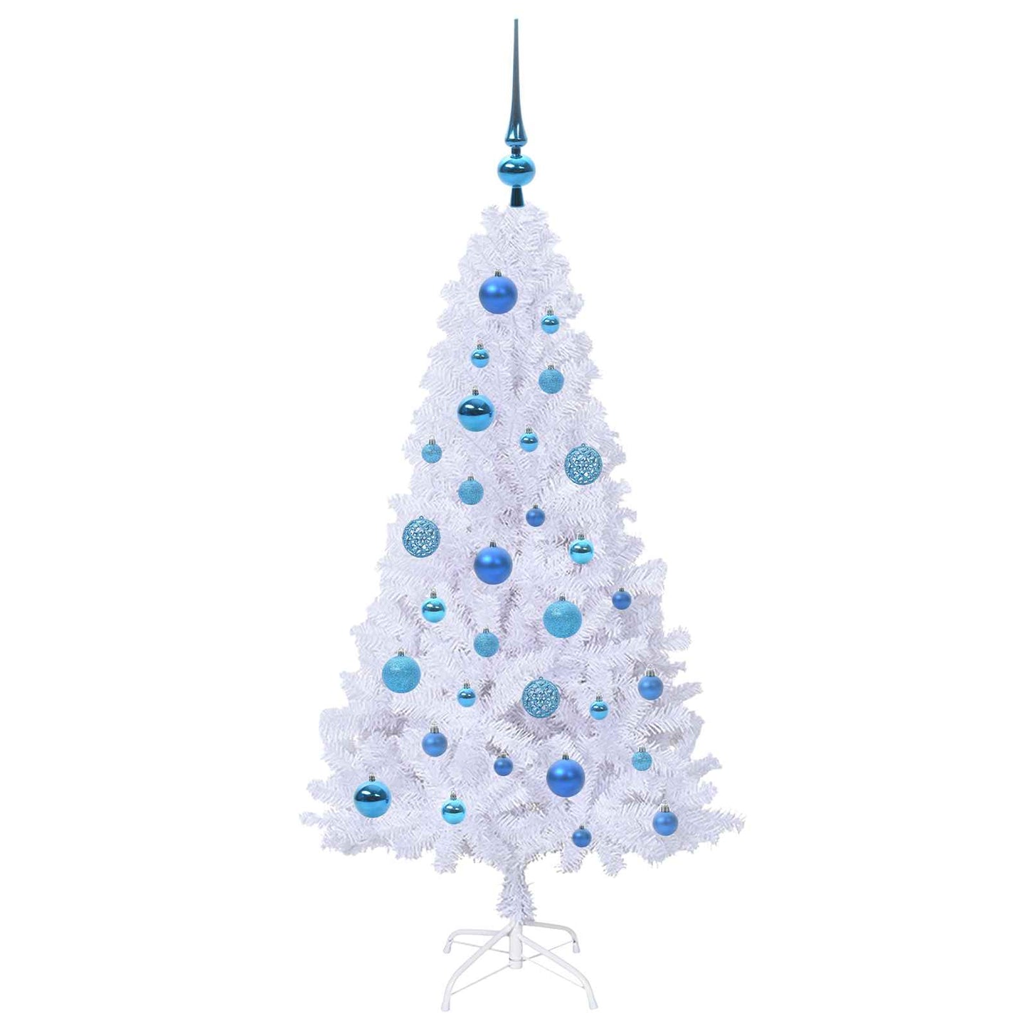 Kunstigt juletræ Hvid 120 cm PVC og Stål