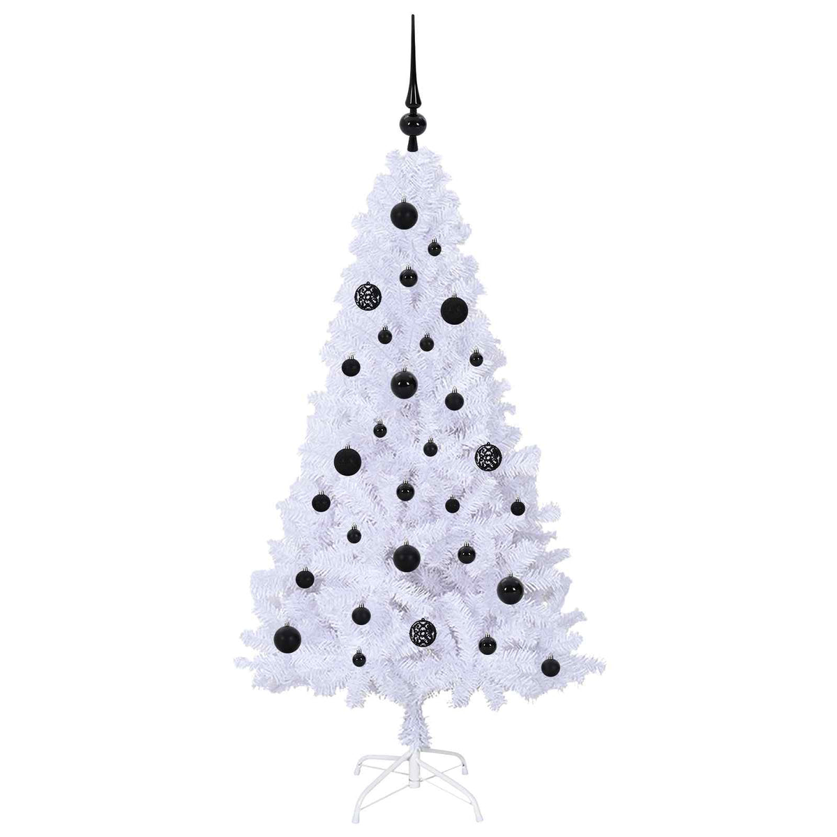 Kunstigt juletræ Hvid 150 cm PVC og Stål