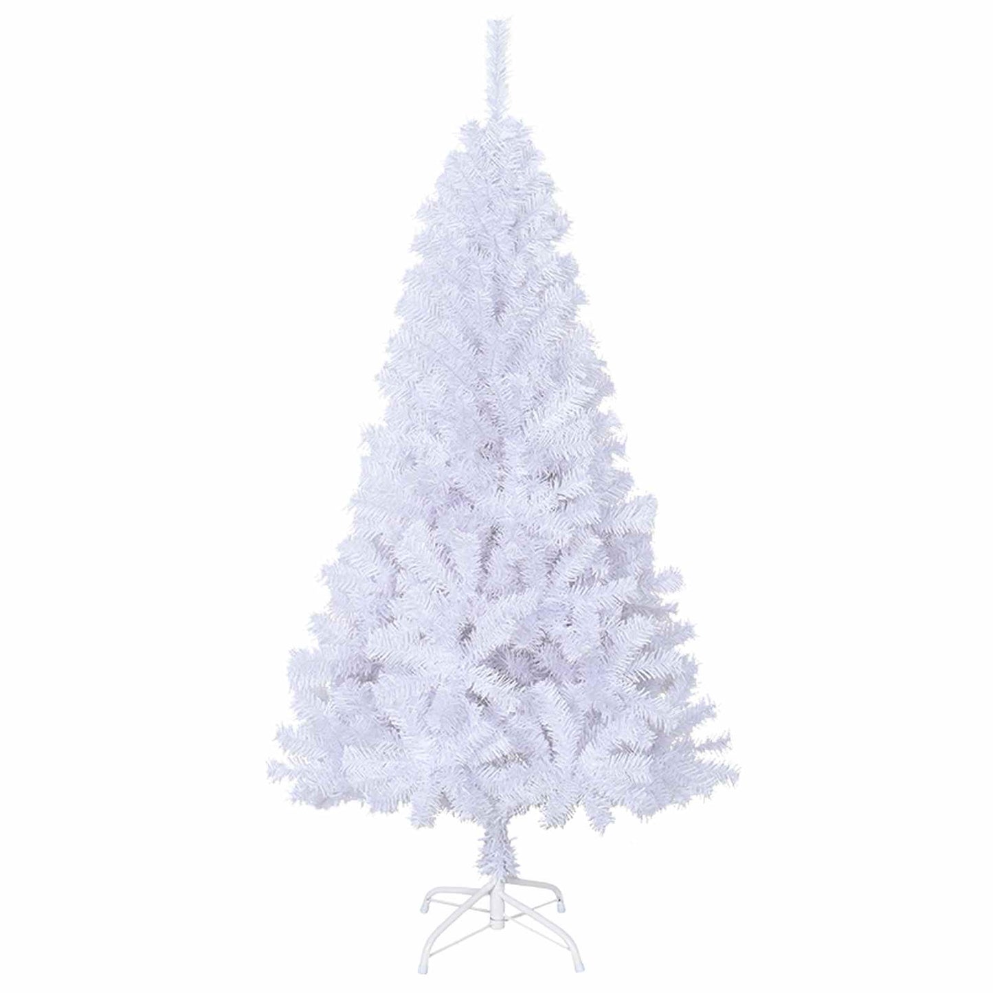 Kunstigt juletræ Hvid 150 cm PVC og Stål
