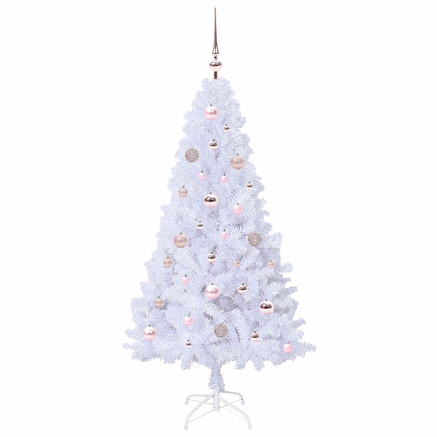 Kunstigt juletræ Hvid 150 cm PVC og Stål