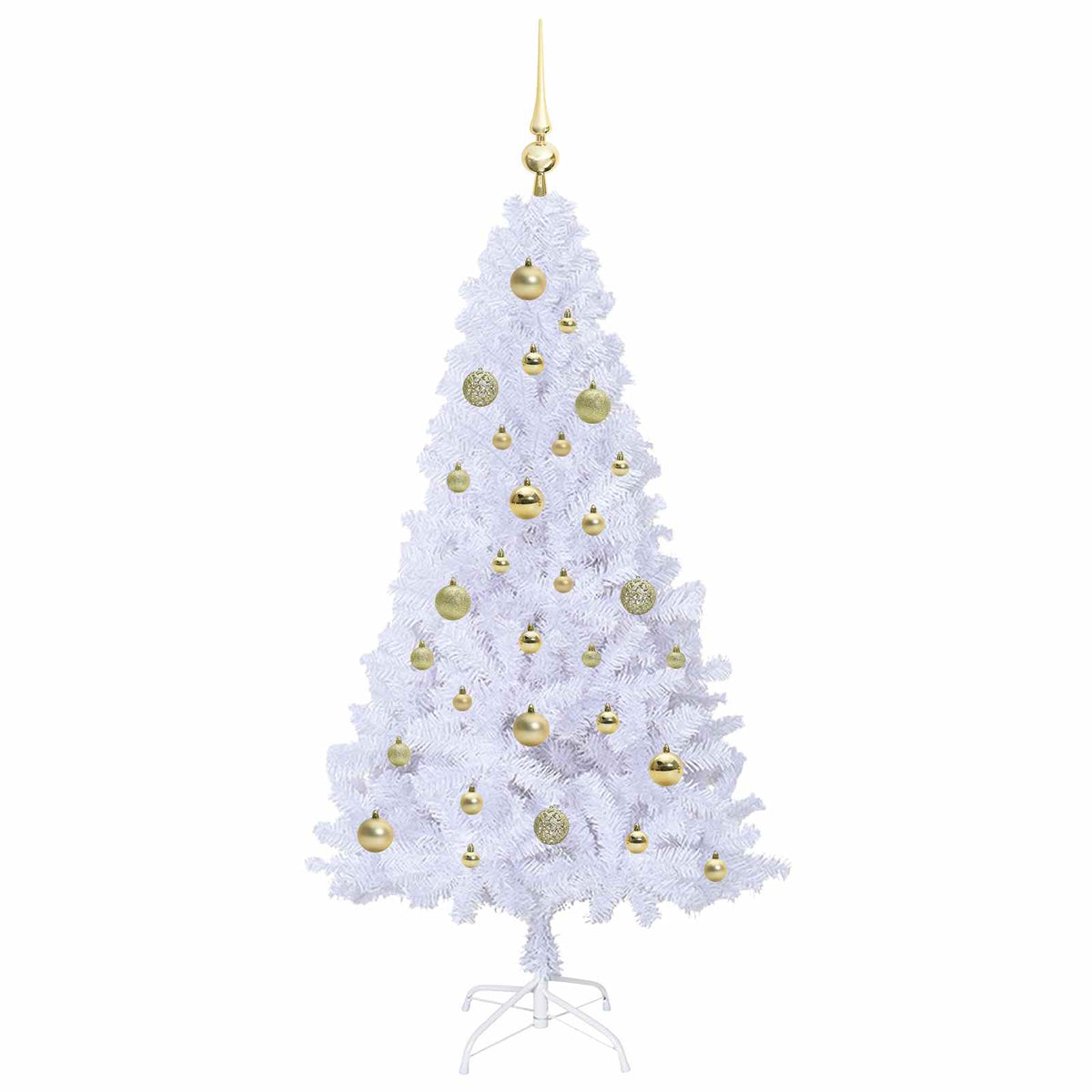 Kunstigt juletræ Hvid 150 cm PVC og Stål