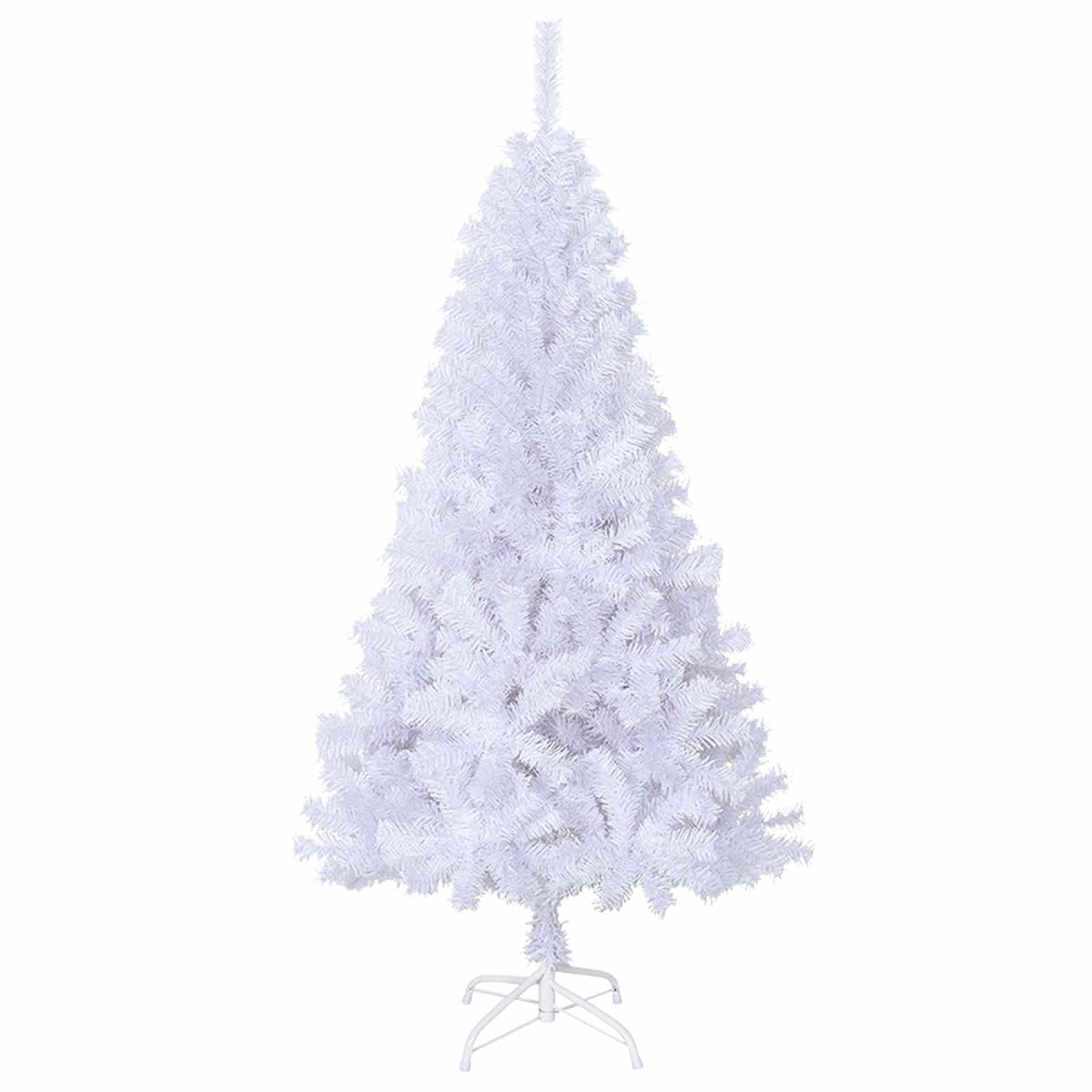 Kunstigt juletræ Hvid 150 cm PVC og Stål
