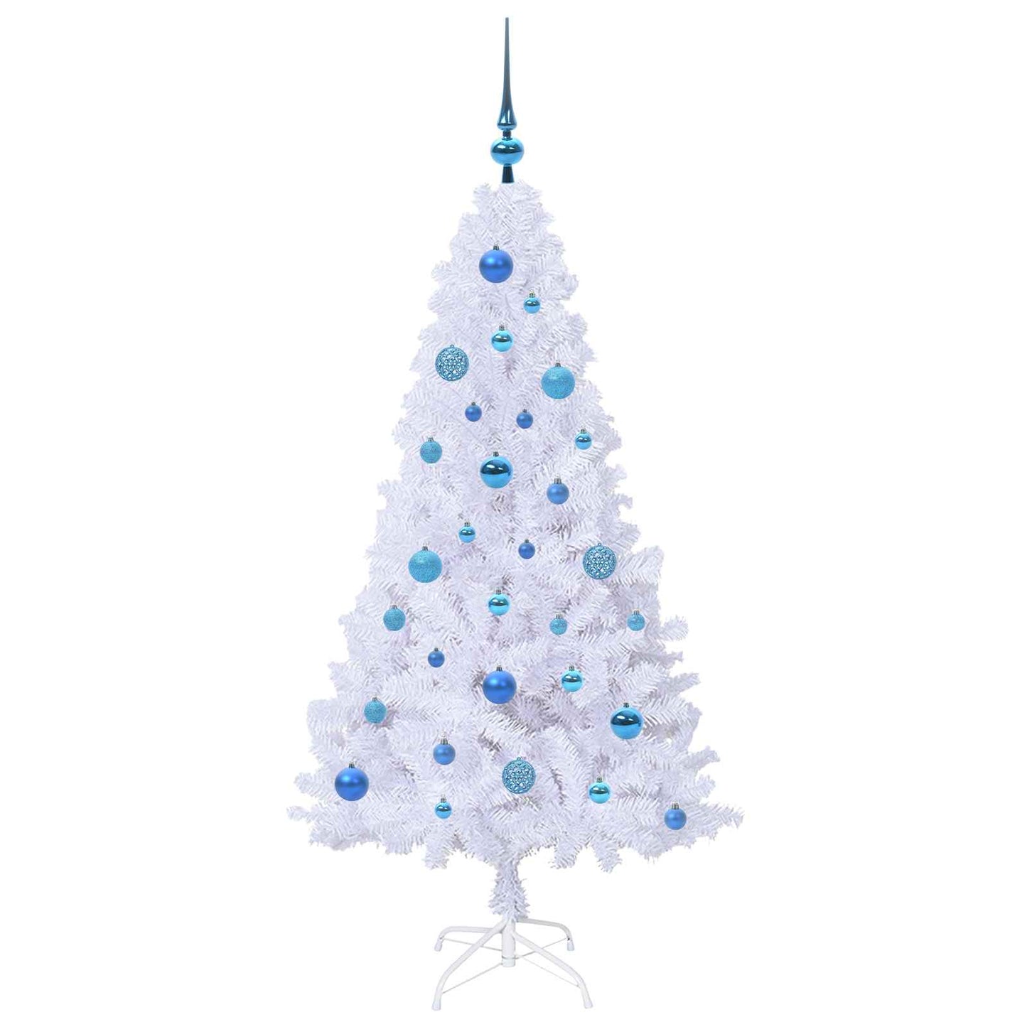 Kunstigt juletræ Hvid 150 cm PVC og Stål