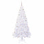 Kunstigt juletræ med 300 LED'er Hvid 210 cm PVC og Stål