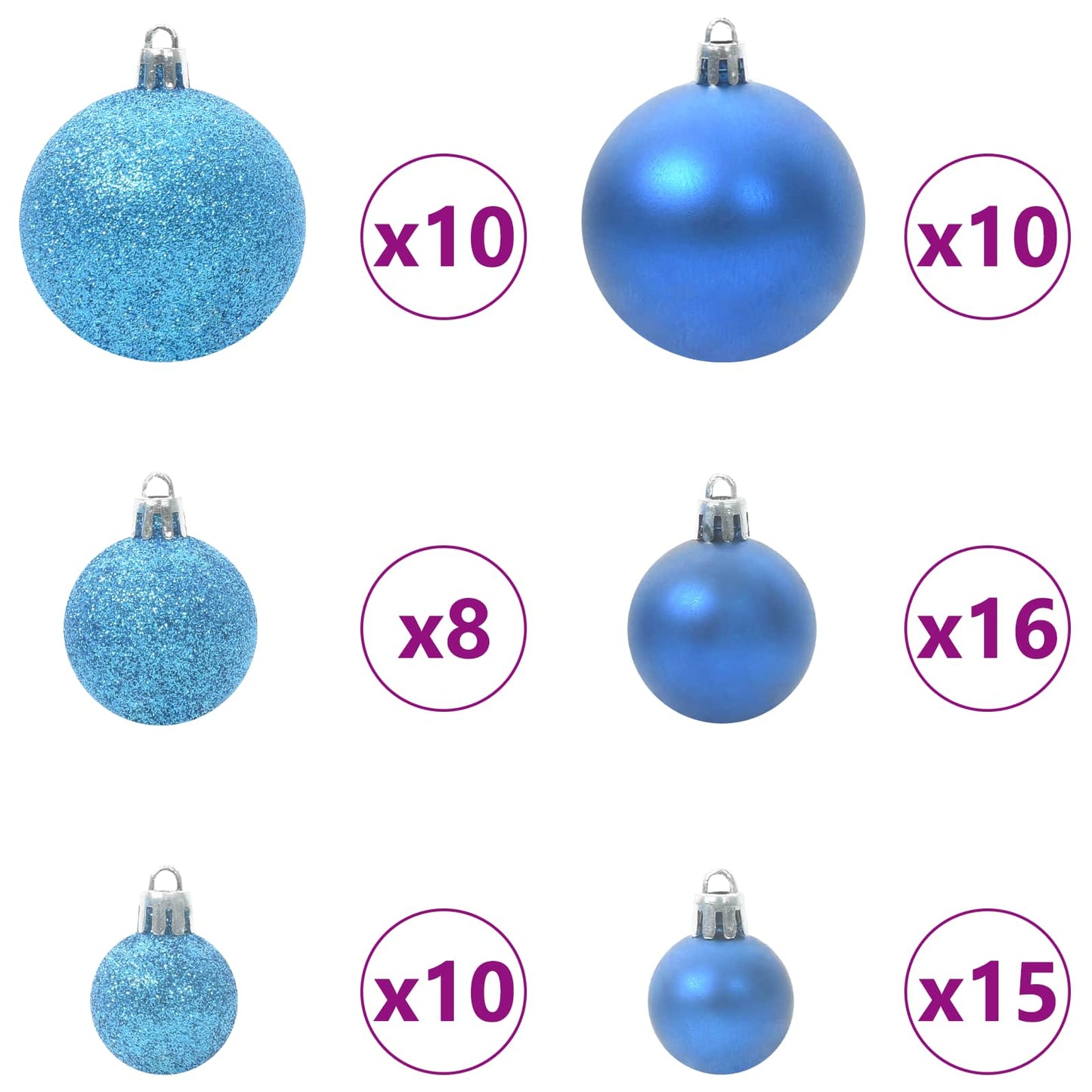 Kunstigt juletræ med 300 LED'er Hvid 240 cm PVC og Stål