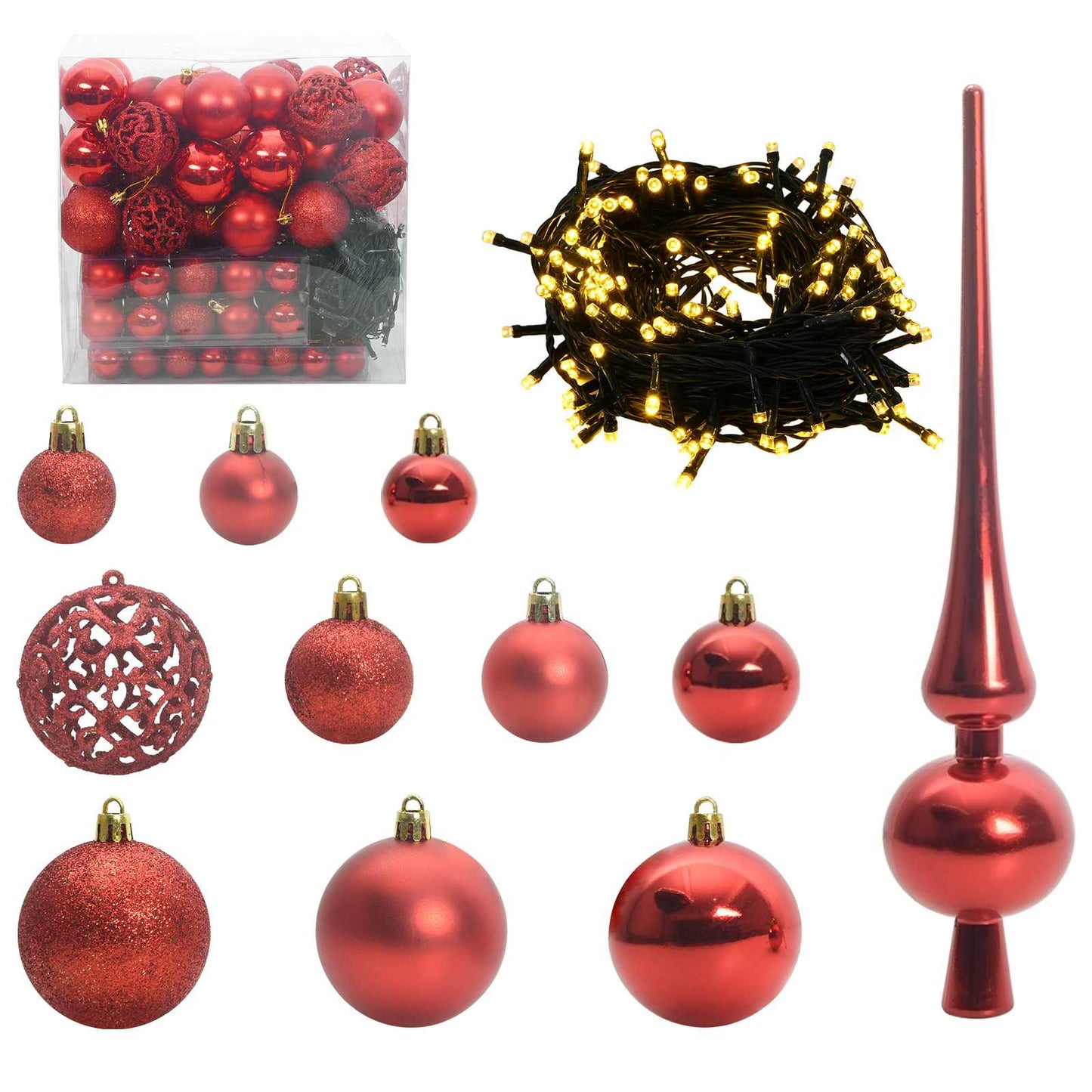 Kunstigt juletræ med 300 LED'er Hvid 210 cm PVC og Stål