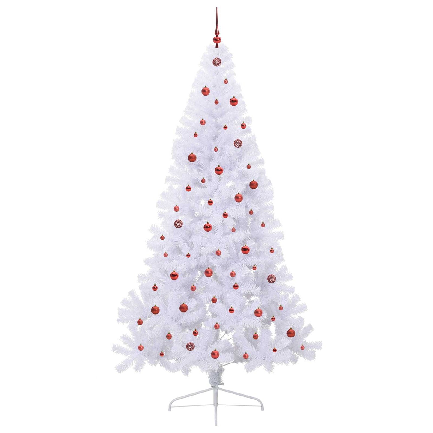 Kunstigt juletræ Hvid 240 cm PVC og Stål