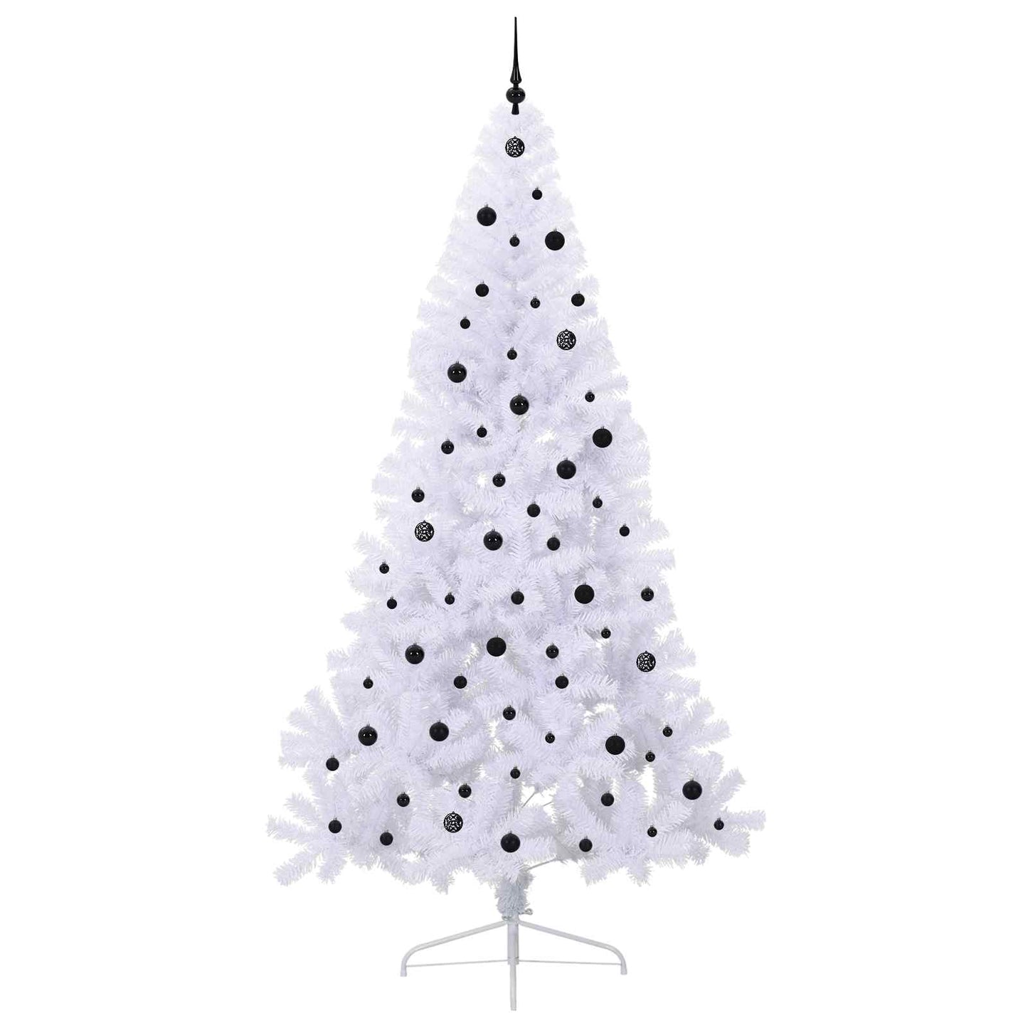 Kunstigt juletræ Hvid 240 cm PVC og Stål