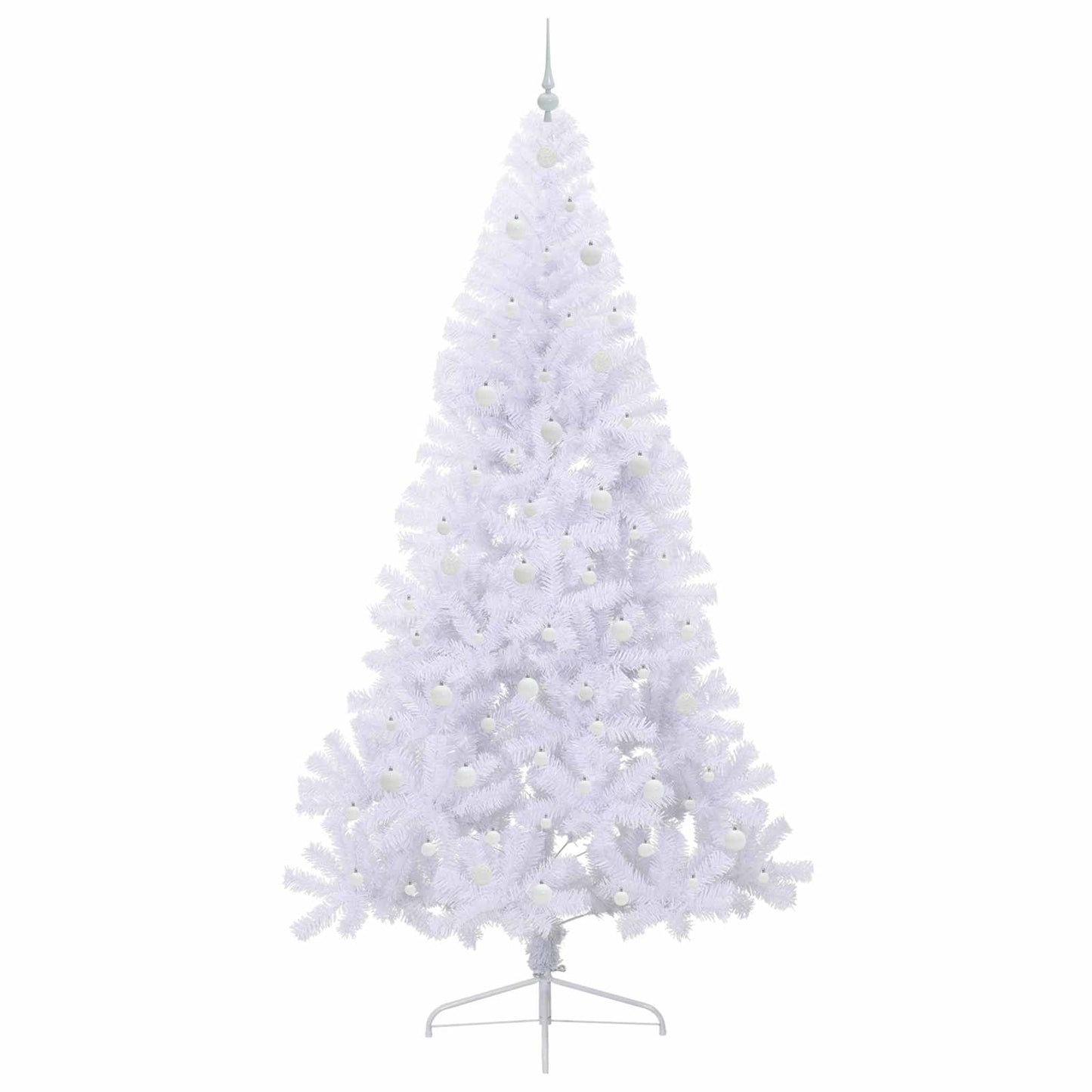 Kunstigt juletræ Hvid 240 cm PVC og Stål
