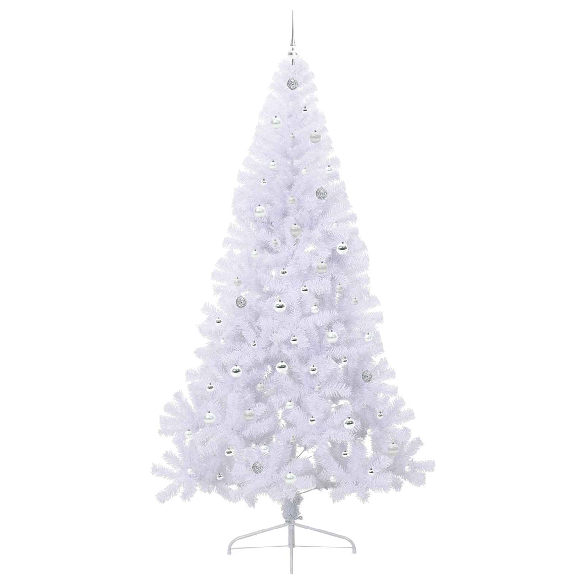 Kunstigt juletræ Hvid 240 cm PVC og Stål