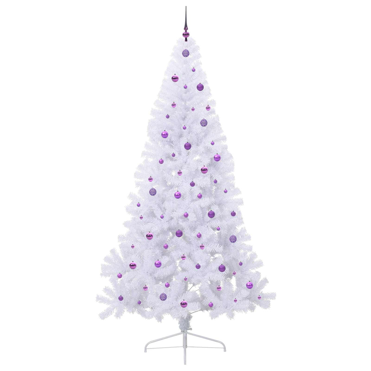 Kunstigt juletræ Hvid 240 cm PVC og Stål