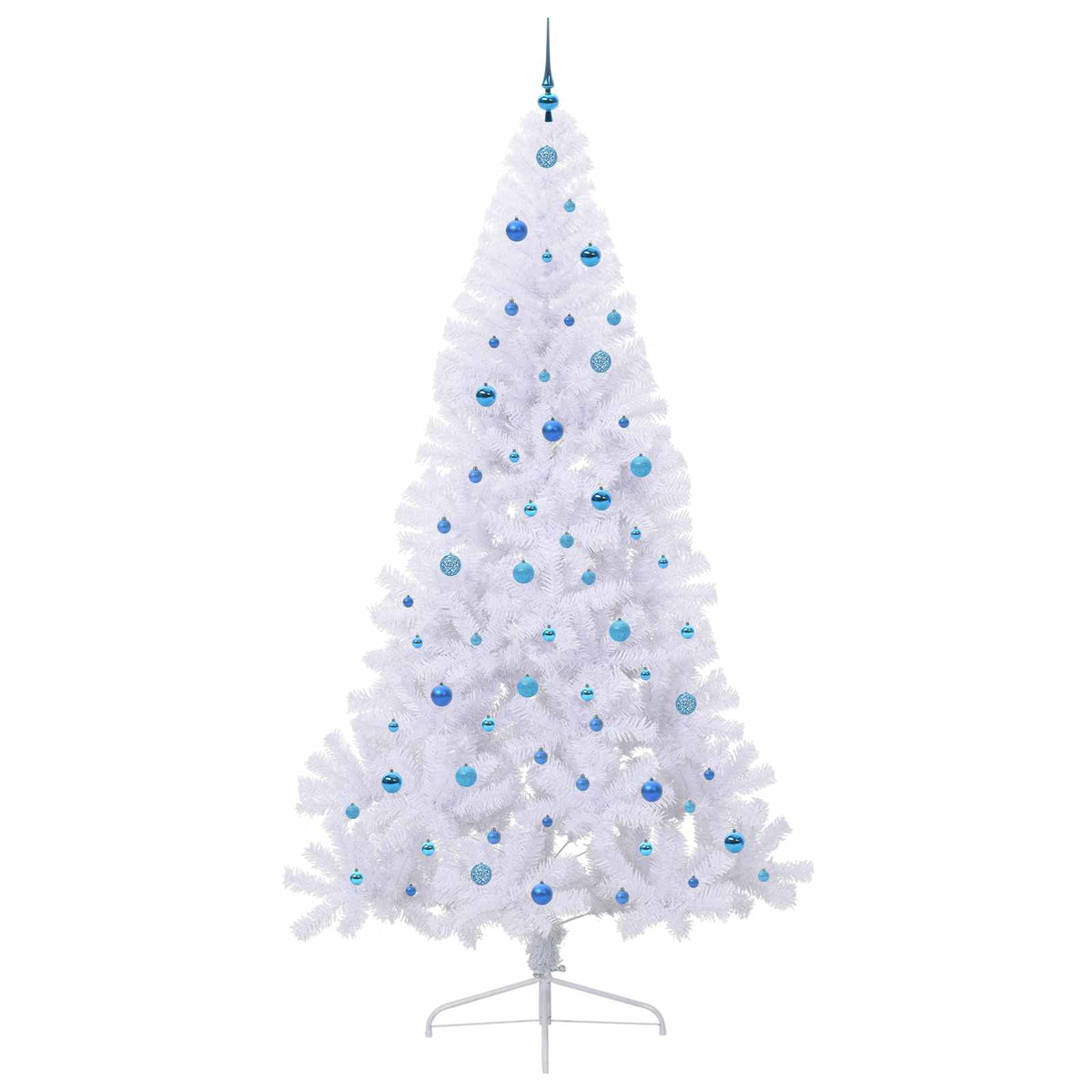 Kunstigt juletræ Hvid 240 cm PVC og Stål