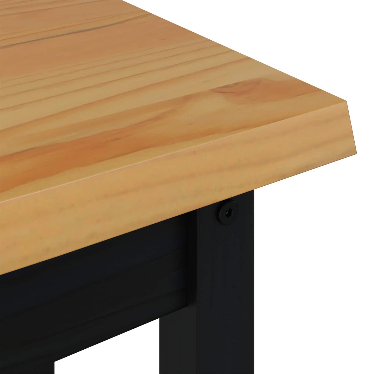 Konsolbord EKAI Sort 112 x 35 x 76 cm Massivt fyrretræ