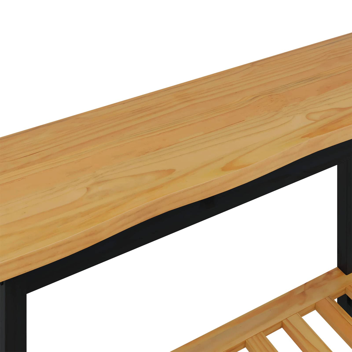 Konsolbord EKAI Sort 112 x 35 x 76 cm Massivt fyrretræ
