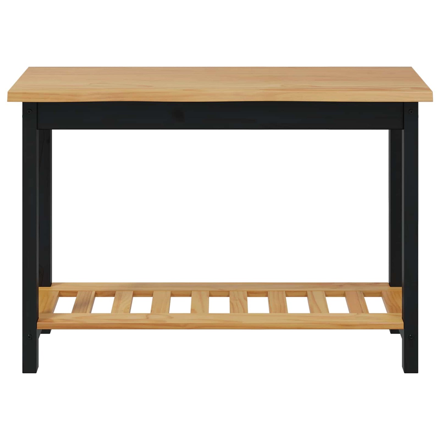 Konsolbord EKAI Sort 112 x 35 x 76 cm Massivt fyrretræ