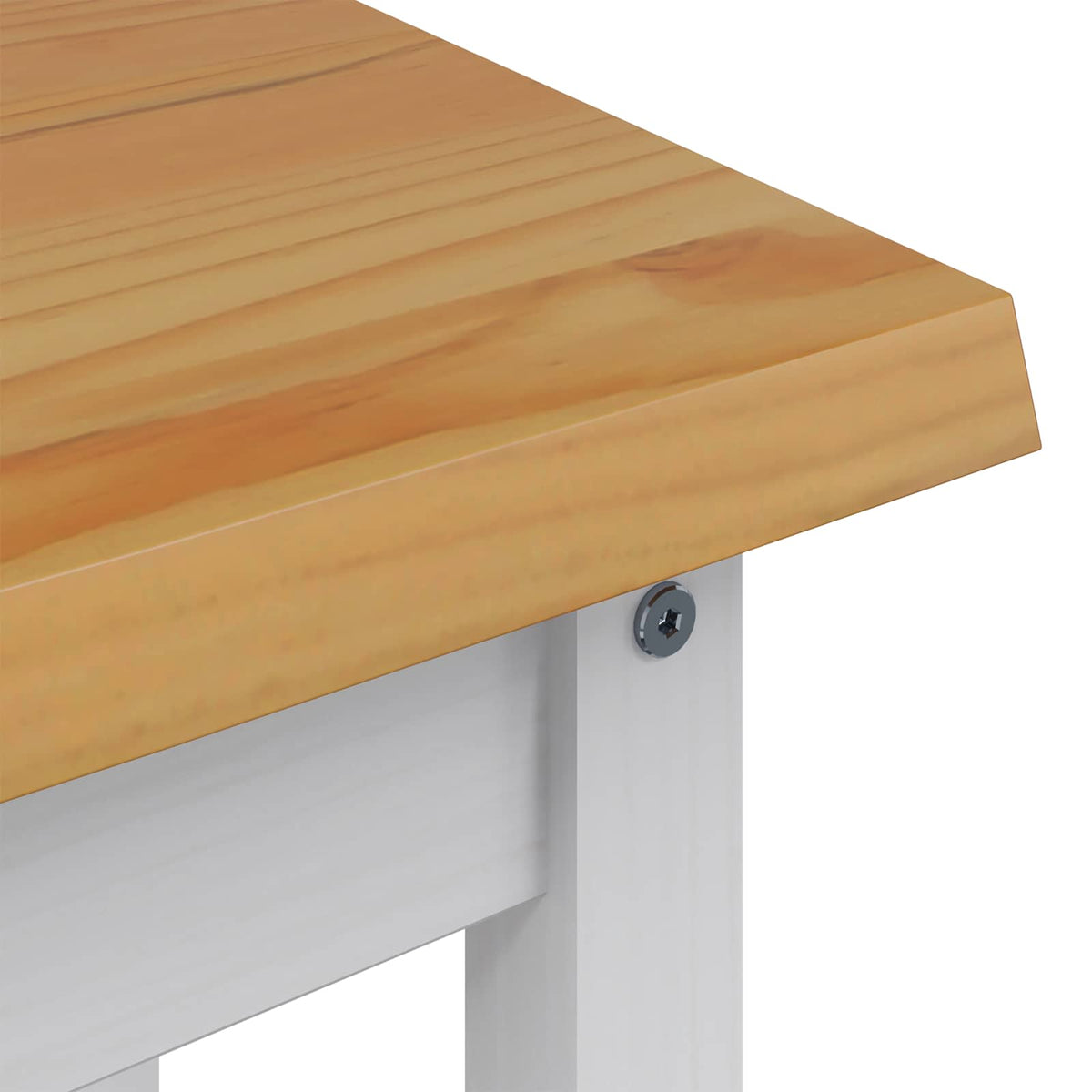 Konsolbord EKAI Hvid 112 x 35 x 76 cm Massivt fyrretræ