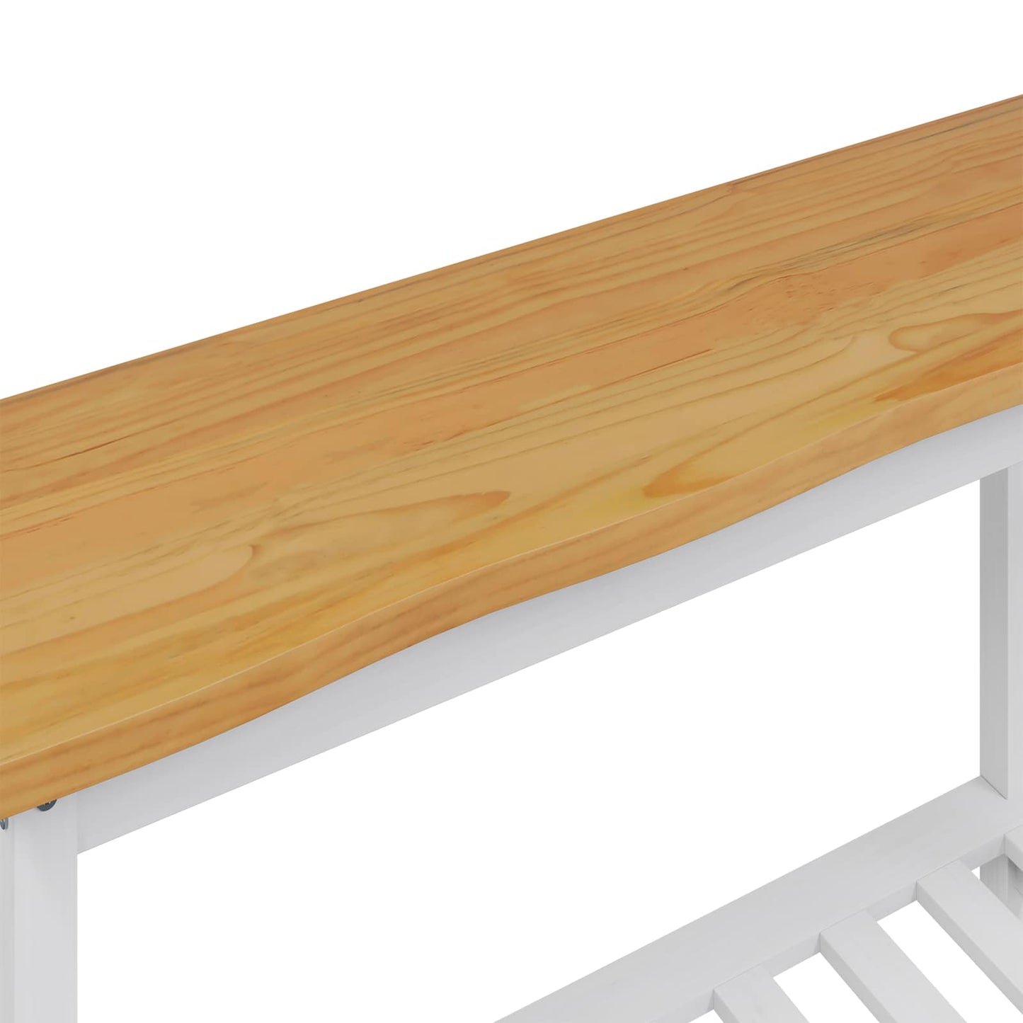 Konsolbord EKAI Hvid 112 x 35 x 76 cm Massivt fyrretræ