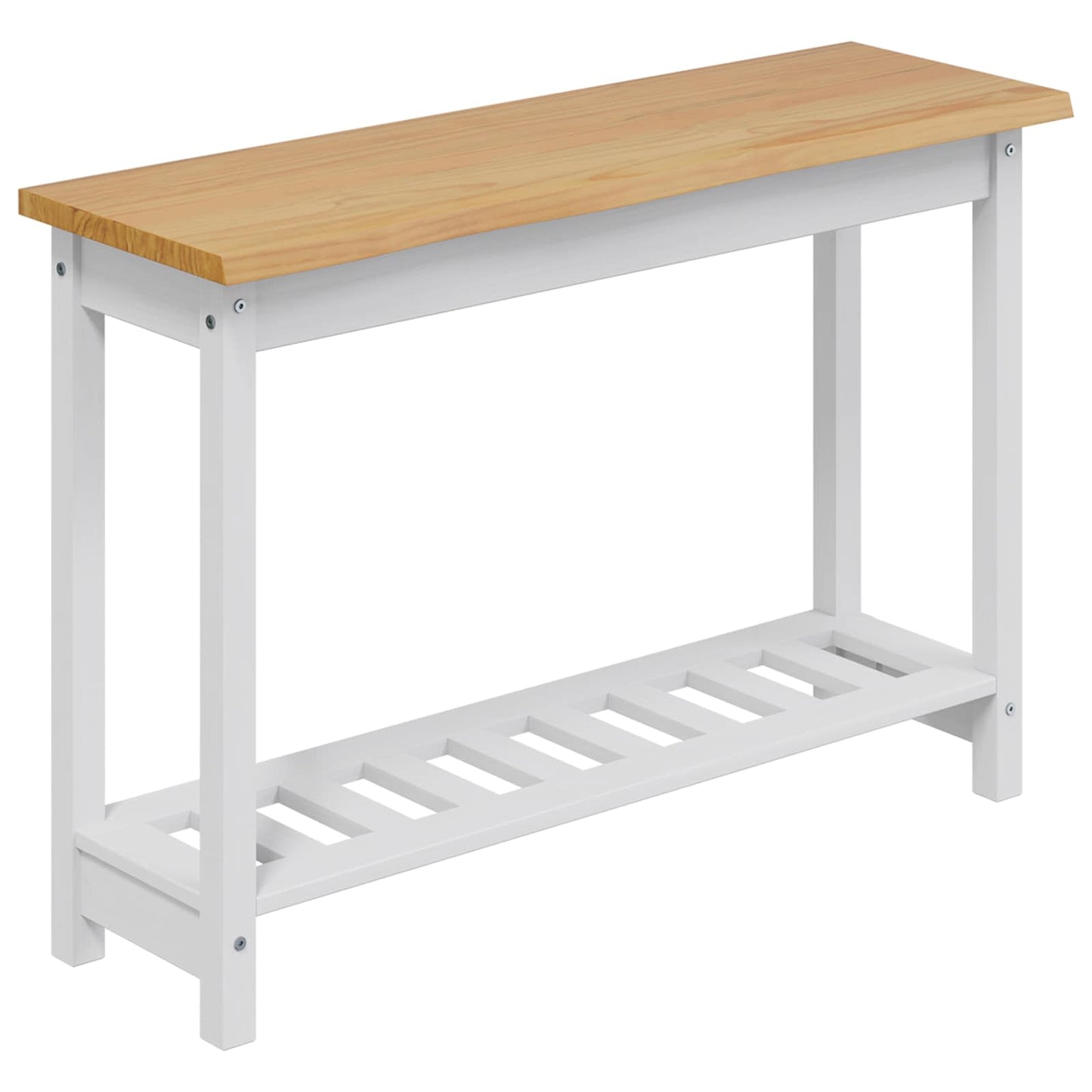 Konsolbord EKAI Hvid 112 x 35 x 76 cm Massivt fyrretræ