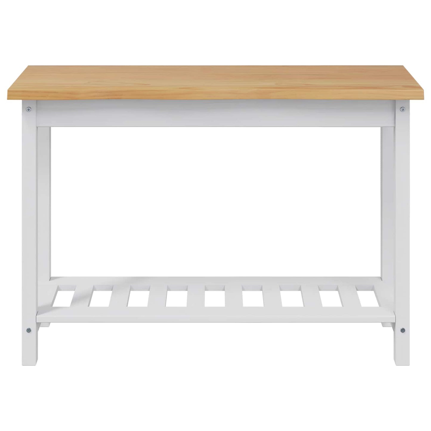 Konsolbord EKAI Hvid 112 x 35 x 76 cm Massivt fyrretræ