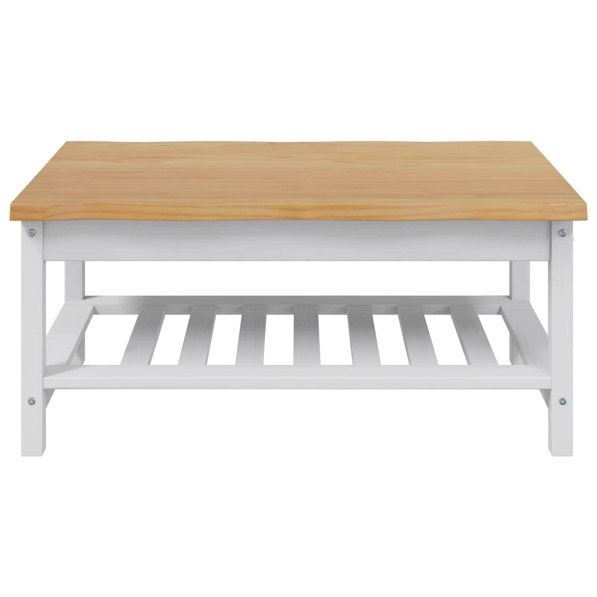 Sofabord EKAI Hvid 100 x 60 x 45,5 cm Massivt fyrretræ