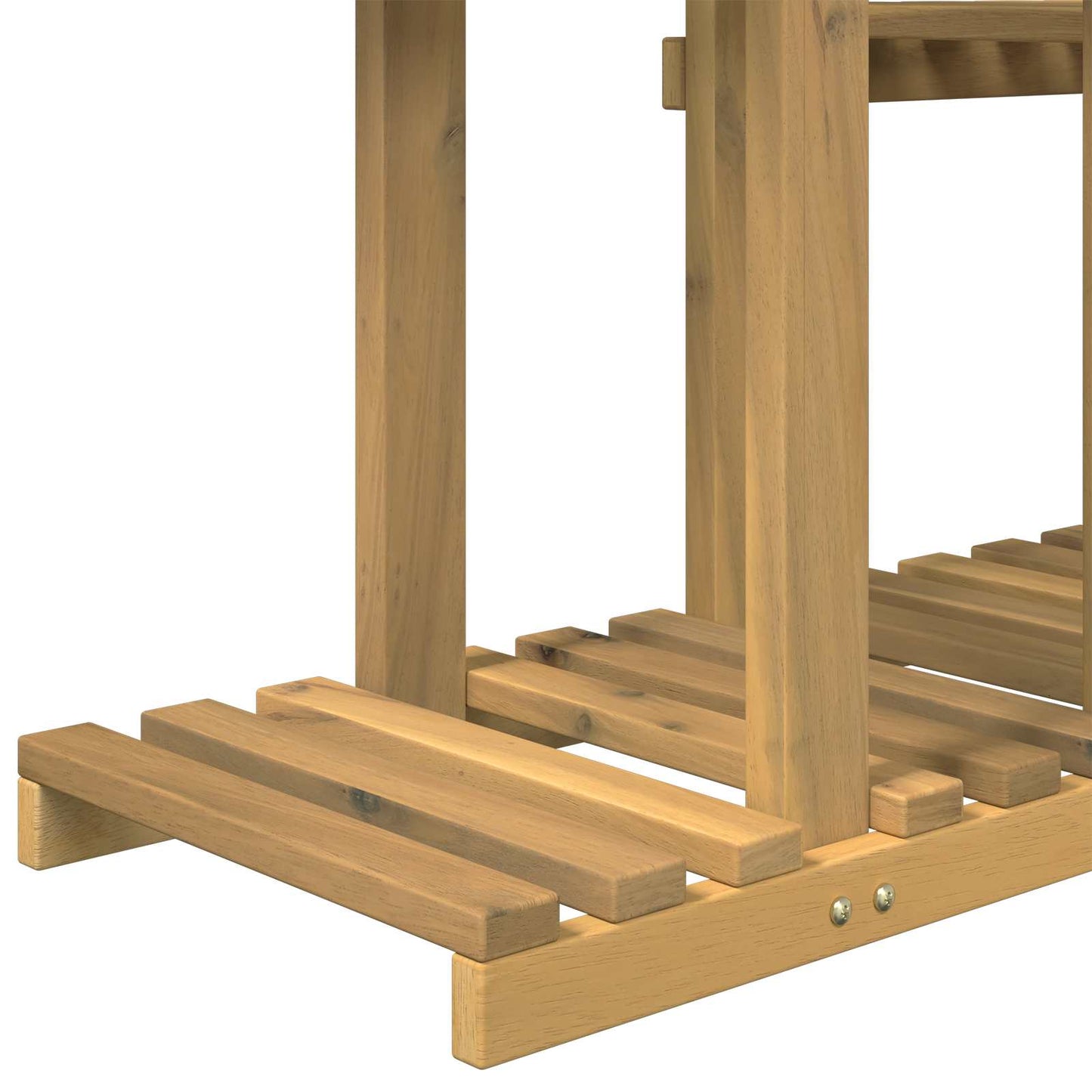 Planteholder Hvid 123 x 25 x 114,5 cm Massivt Akacietræ