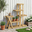 Planteholder Hvid 95 x 25 x 101,5 cm Massivt Akacietræ
