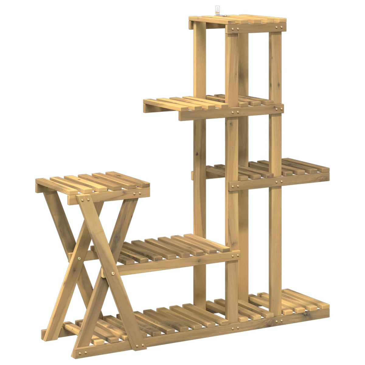 Planteholder Hvid 95 x 25 x 101,5 cm Massivt Akacietræ