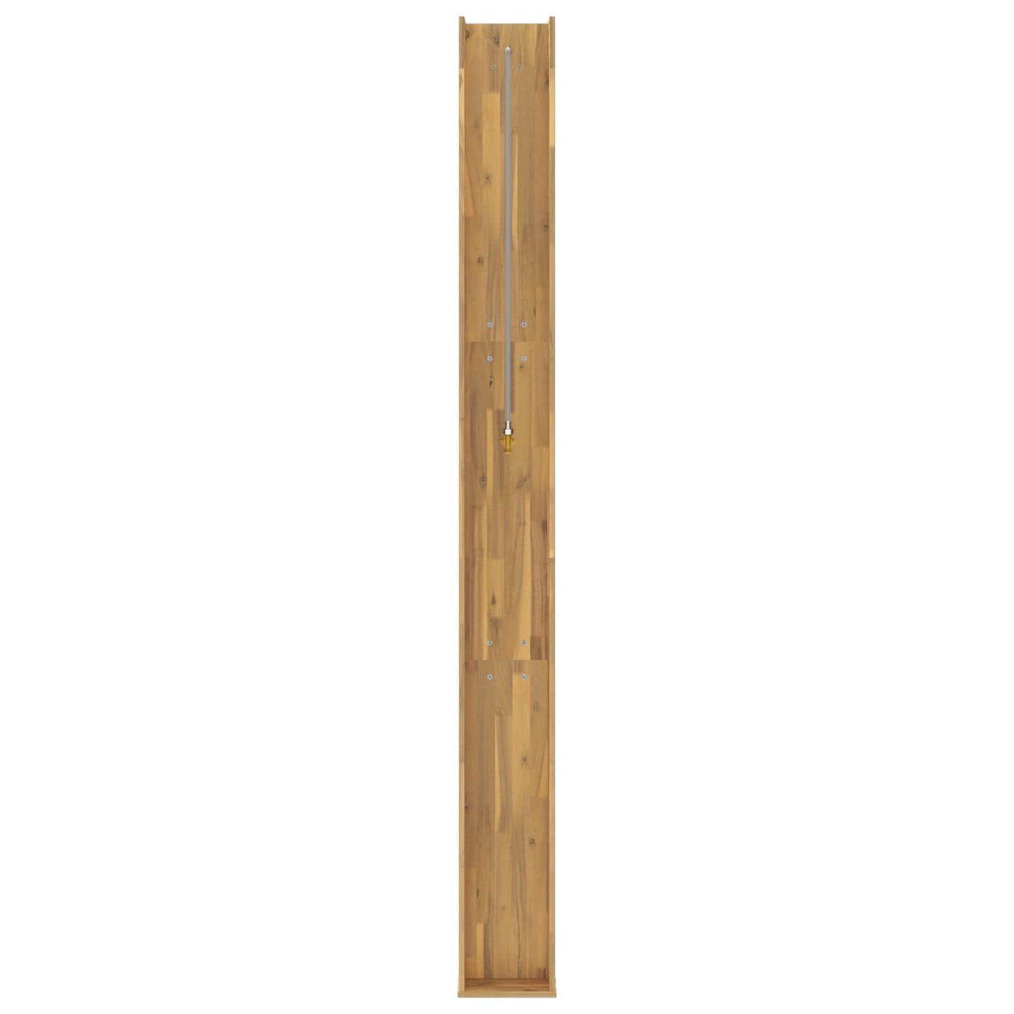 Udendørs bruser 226 cm Massiv akacietræ og rustfrit stål Hvid