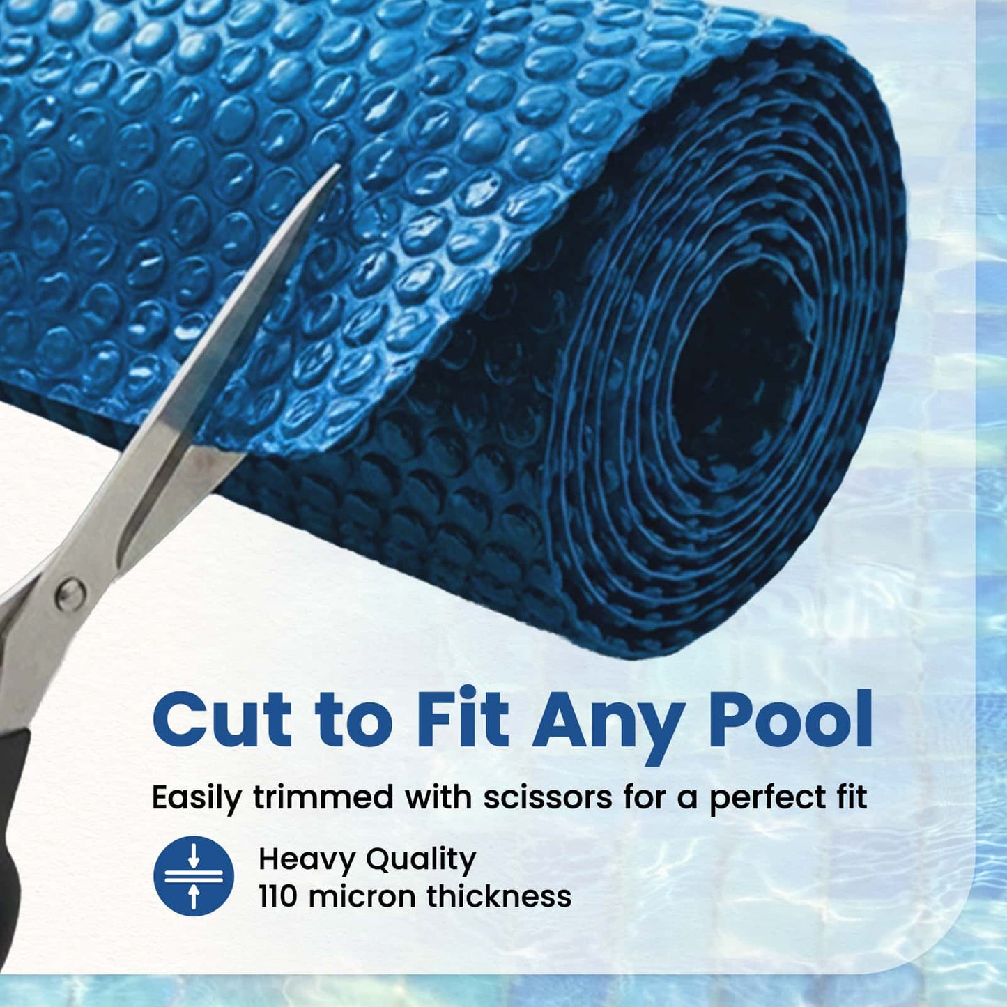 Sol Pool Dækken 1000 x 500 cm 110 μm Firkantet PE Blå