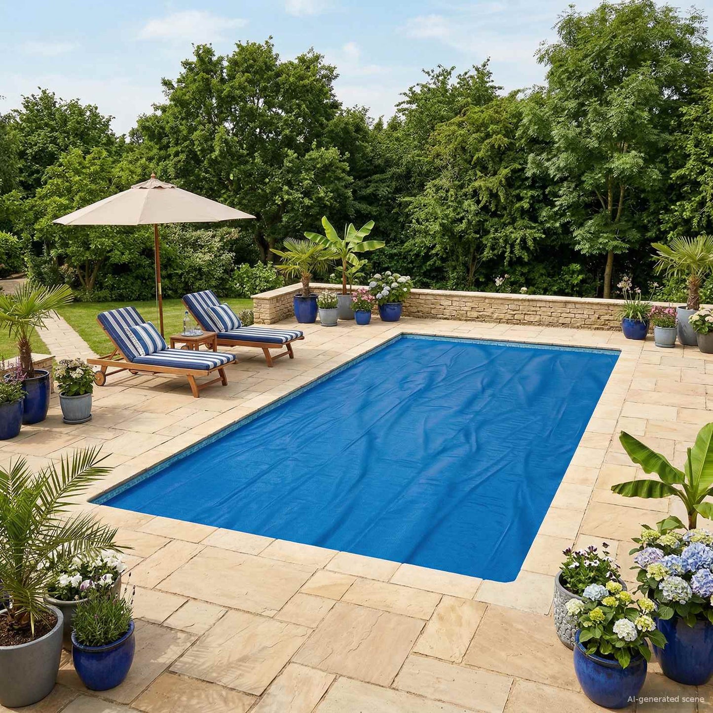 Solar Pool Cover Ekstra Tung 800 x 500 cm 400 μm Firkantet PE