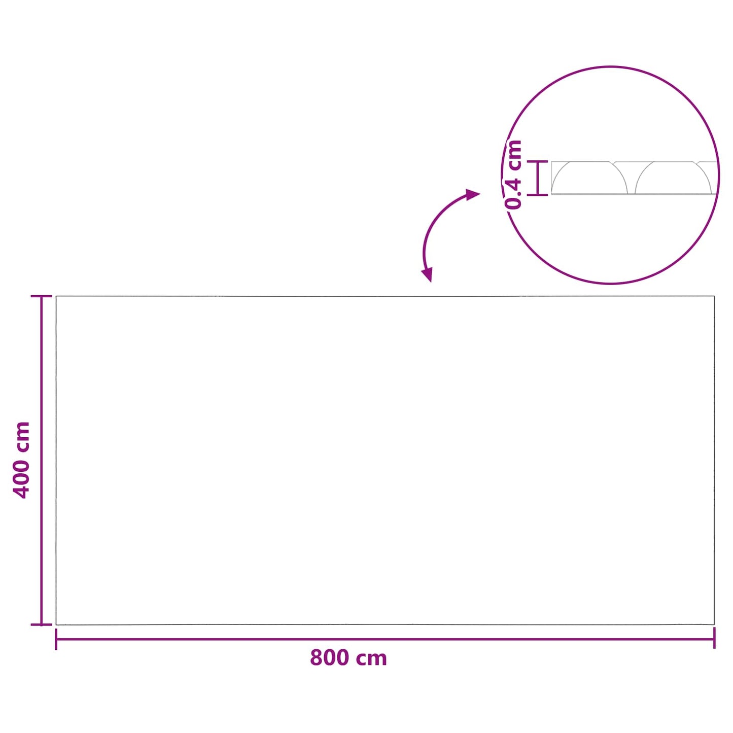Sol Pool Dækken 800 x 400 cm 110 μm Firkantet PE Sort og Blå