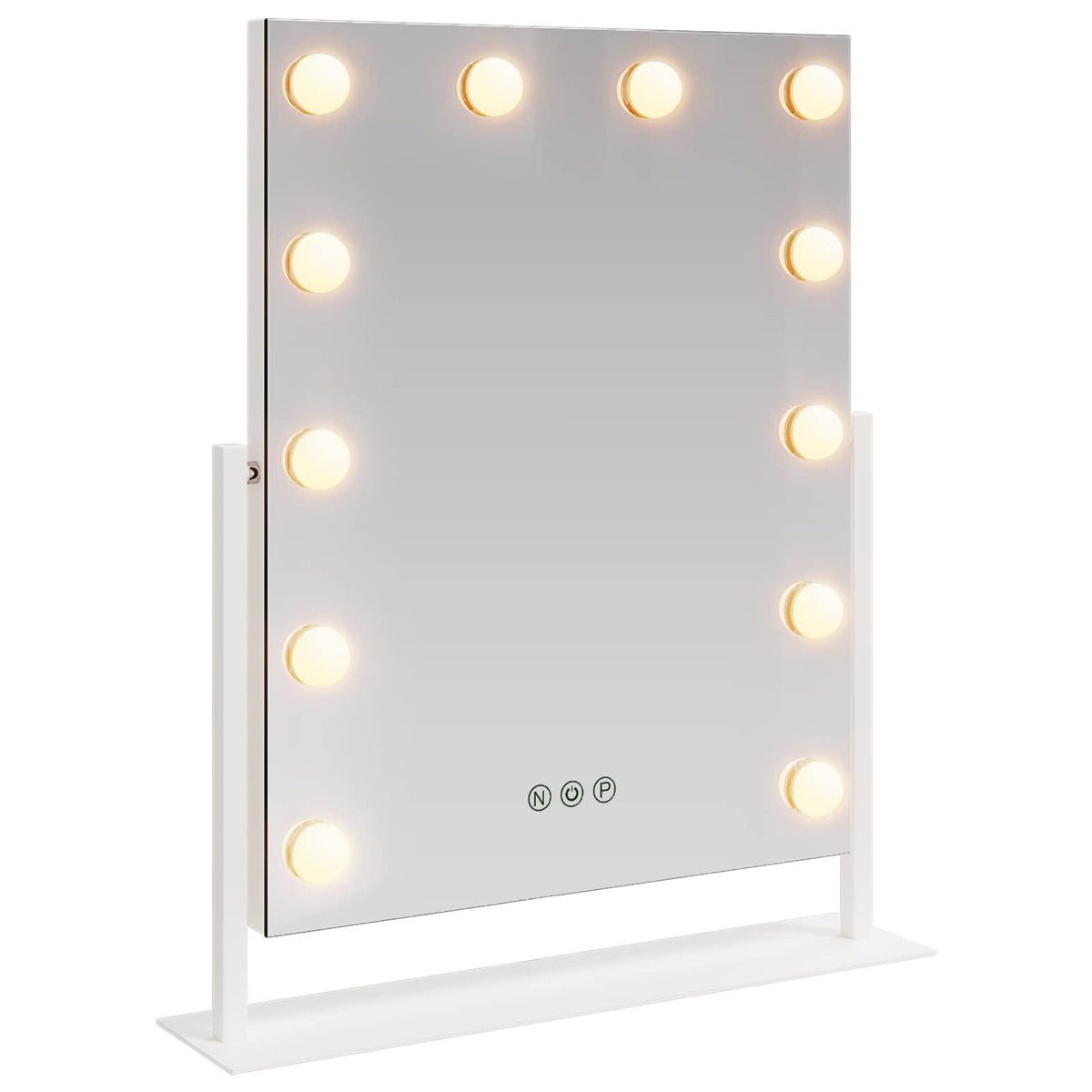 LED Makeup Spejl Hvid 44 x 10 x 53 cm Glas og Stål