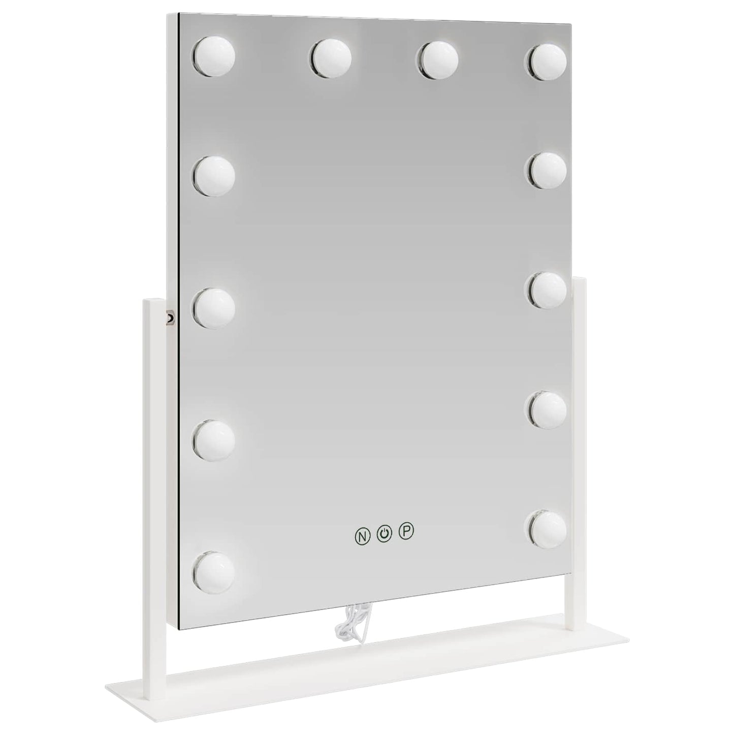 LED Makeup Spejl Hvid 44 x 10 x 53 cm Glas og Stål