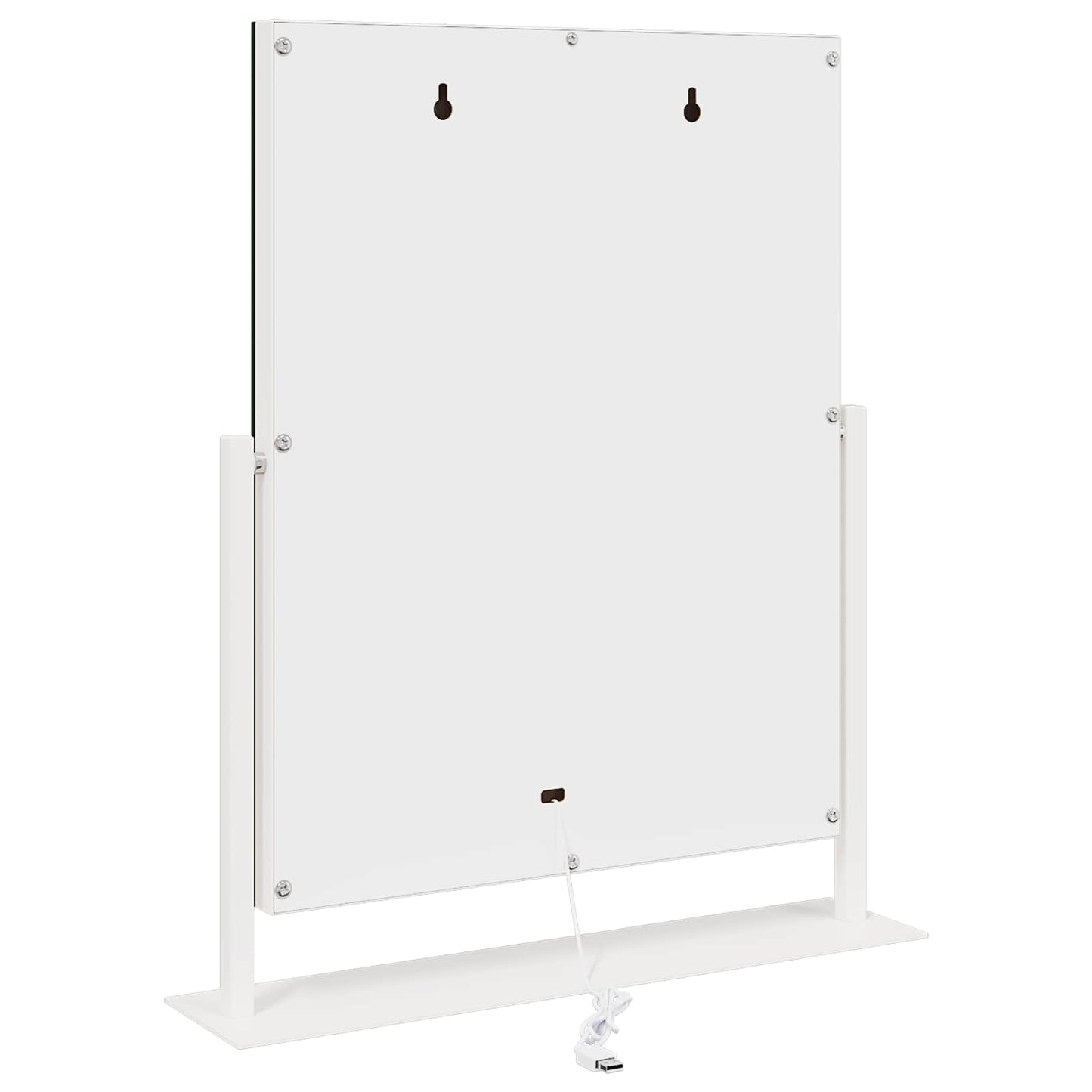 LED Makeup Spejl Hvid 44 x 10 x 53 cm Glas og Stål