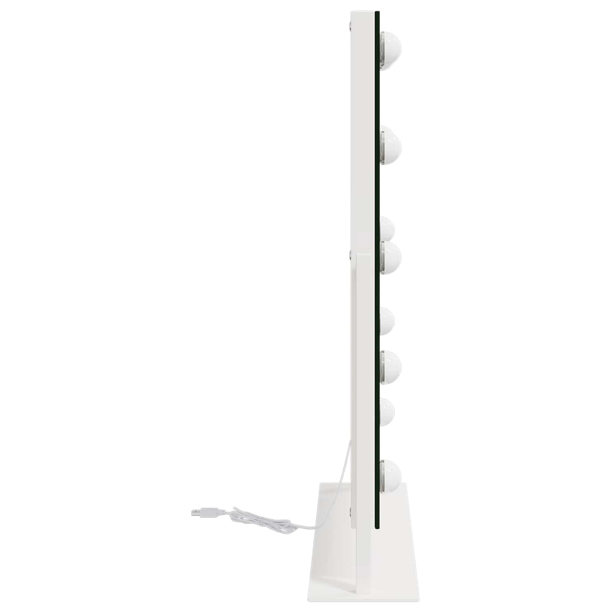 LED Makeup Spejl Hvid 44 x 10 x 53 cm Glas og Stål