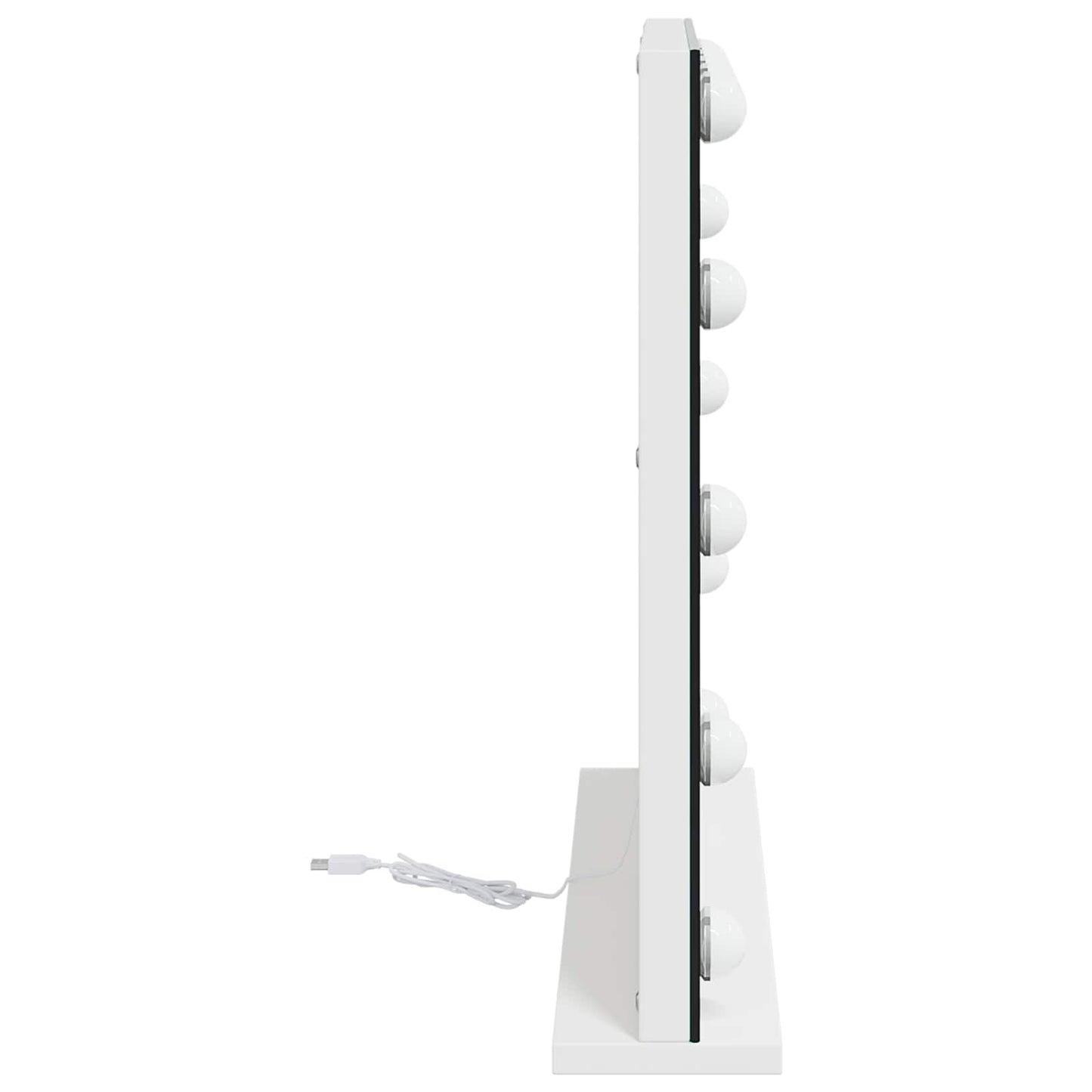 LED Makeup Spejl Hvid 50 x 10 x 44 cm Glas og Stål