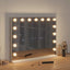 LED Makeup Spejl Hvid 58 x 10 x 47 cm Glas og Stål