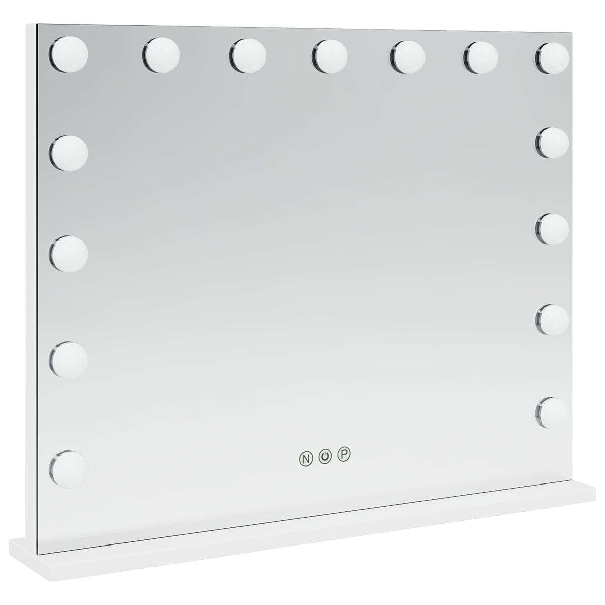 LED Makeup Spejl Hvid 58 x 10 x 47 cm Glas og Stål