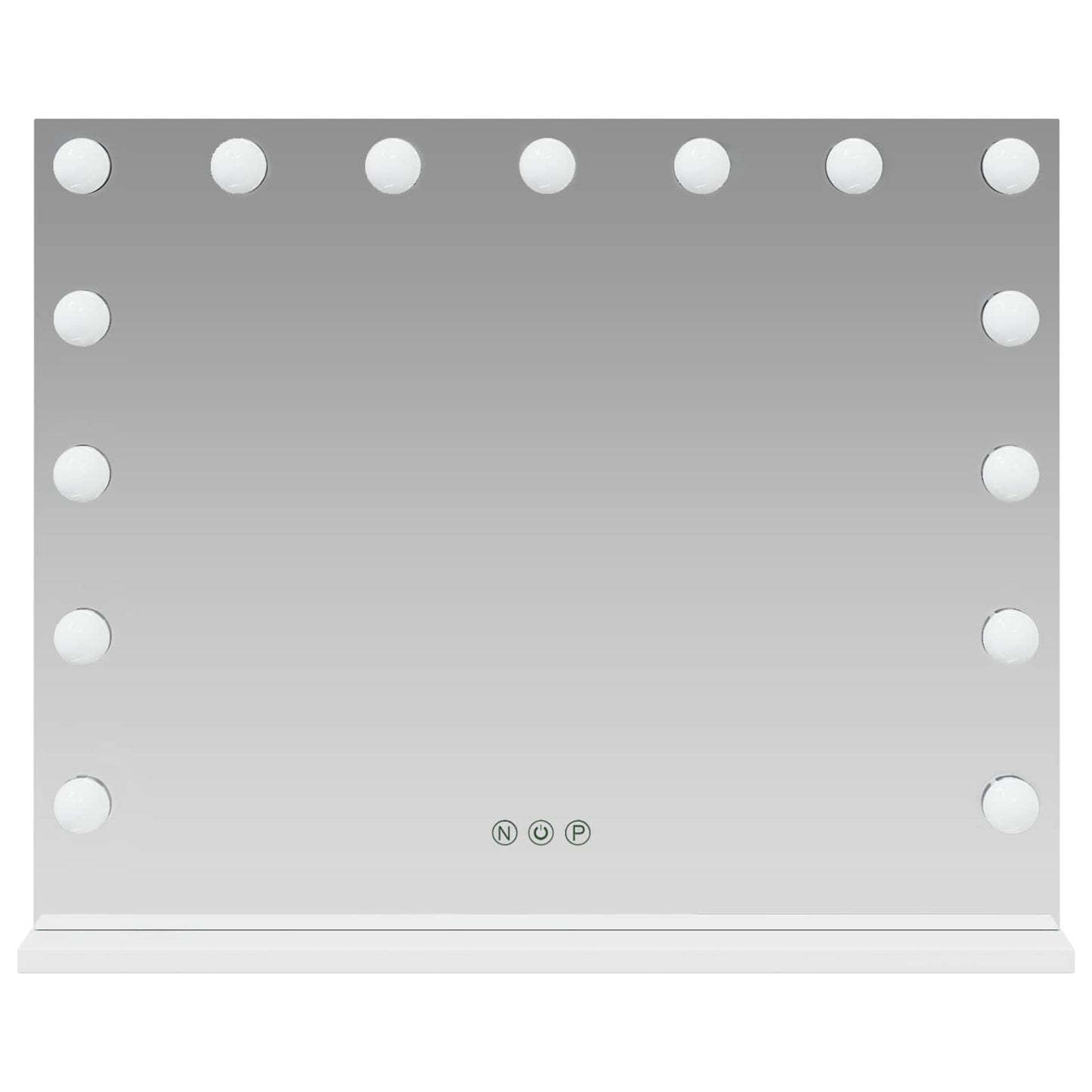LED Makeup Spejl Hvid 58 x 10 x 47 cm Glas og Stål